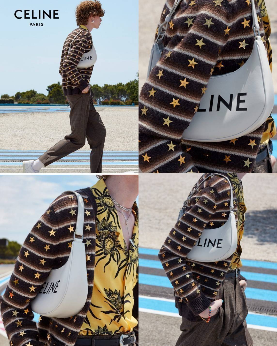 CELINE SHOULDER BAG VIP GIFT WITH PURCHASE (GWP) พรีเมี่ยมกิ๊ฟ Limited Edition จาก CELINE HAUTEPARFUME DUTYFREE COUNTER ดีไซน์ยอดนิยมหนังนิ่มสวยอยู่ทรงเปิดปิดด้วยซิปอะไหล่เงิน ภายในโล่งกว้างมีช่องเล็กสามารถใส่มือถือกระเป๋าสตางค์ใบยาวของใช้ได้จุ หูหิ้วหนัง