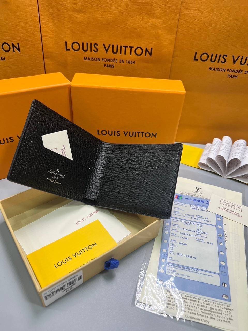 ORI หนังแท้ | LV Multiple Wallet / LV Short Wallet / LV Damier Graphite Wallet กระเป๋าสตางค์ใบสั้น กระเป๋าสตางค์ผู้ชาย