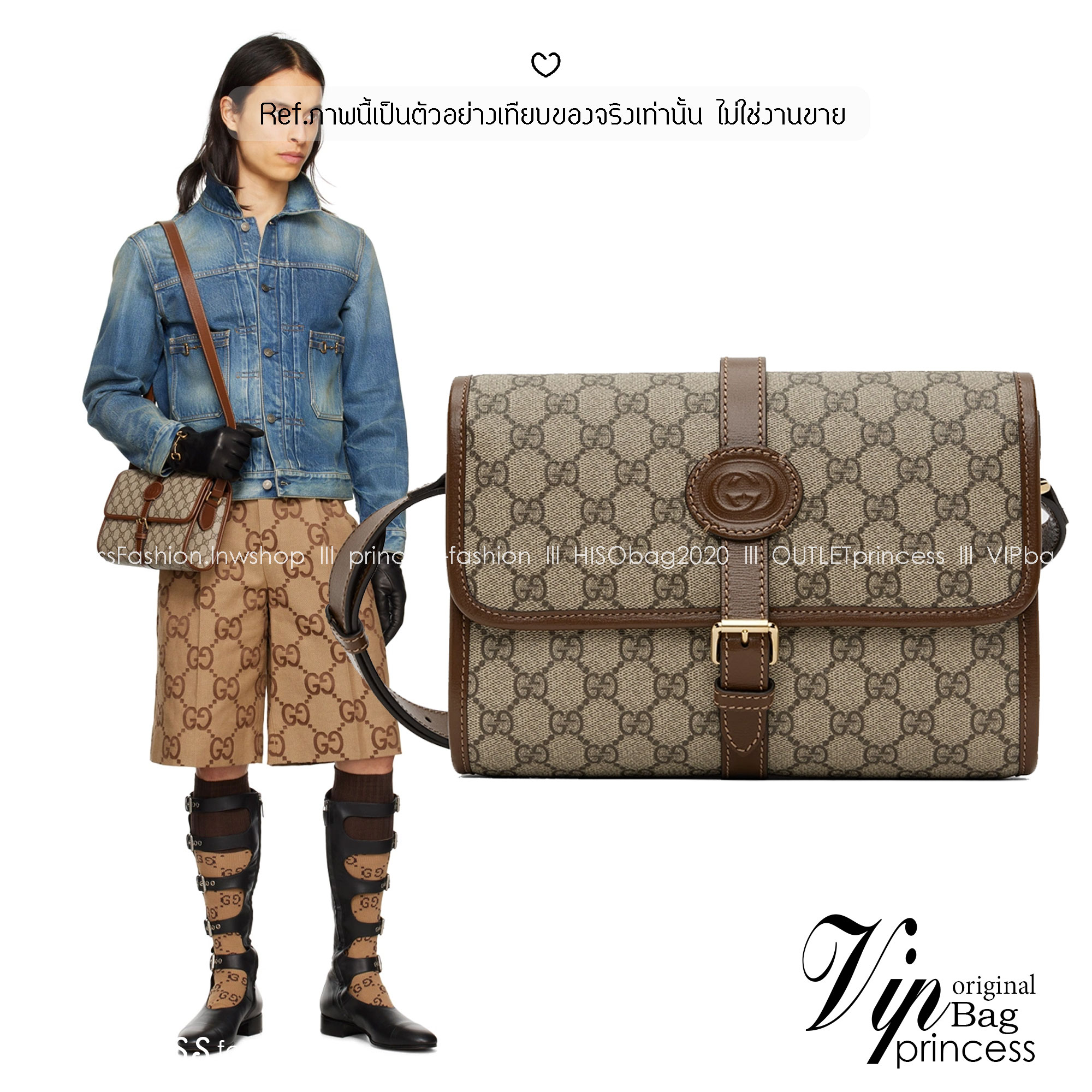 GUUCI GG Messenger Bag / guccipouch กระเป๋าสะพายทรงแมสเซ็นเจอร์วินเทจ พิมพ์ลายคมชัดโมโนแกรมแคนวาสกับไอเท็มที่หนุ่มๆต้องไม่พลาด รุ่น unisex ใช้ได้ทั้งชายหญิง ดีไซส์สวยเด่นเป็นเอกลักษณ์