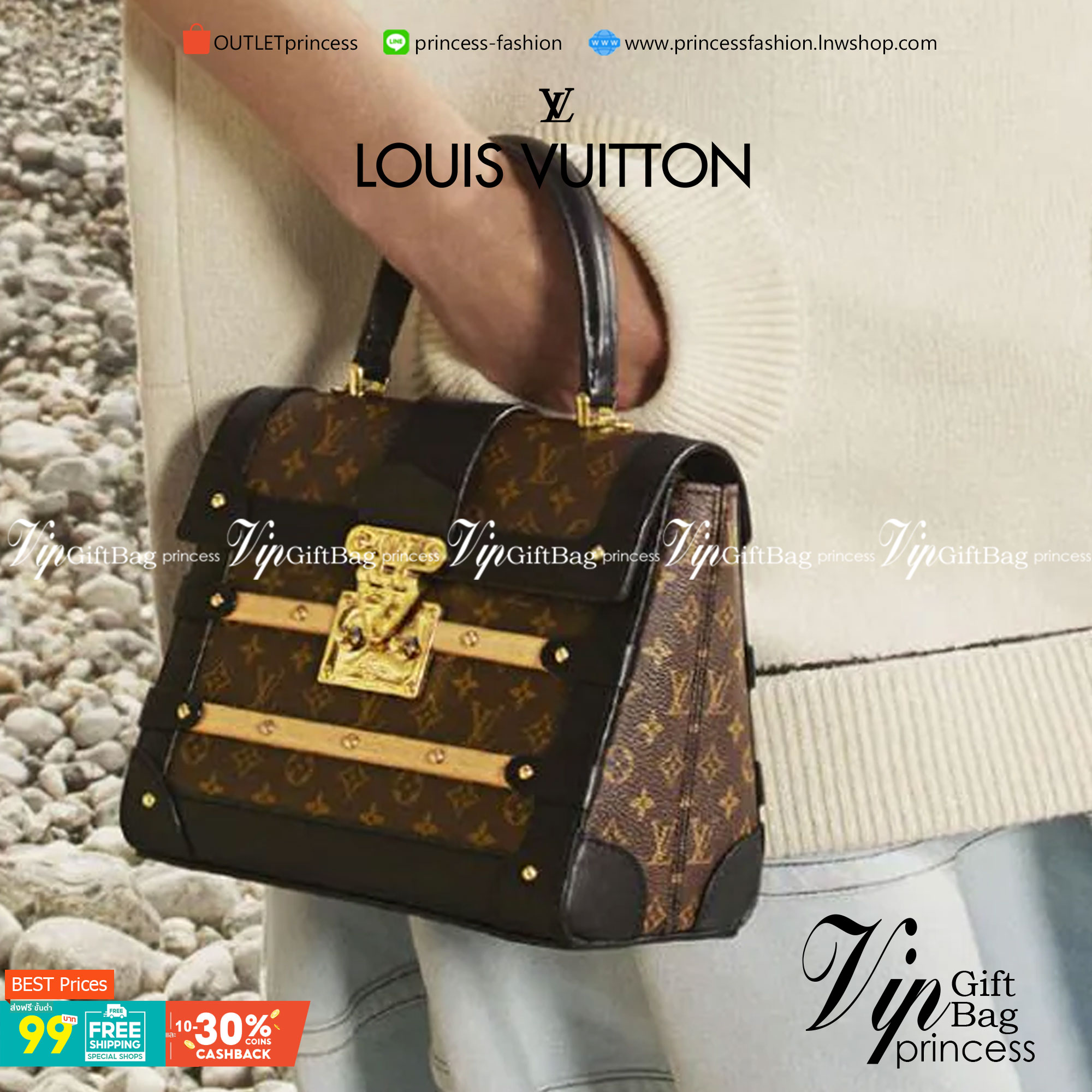 VIP 】หนังแท้ Louis Vuitton TRIANON PM พร้อมส่งที่ไทย งานสวยปังไหมไหว ใบจริงสวยมากกกก ได้สวยก่อนใคร ต้องจัดแล้วจ้า