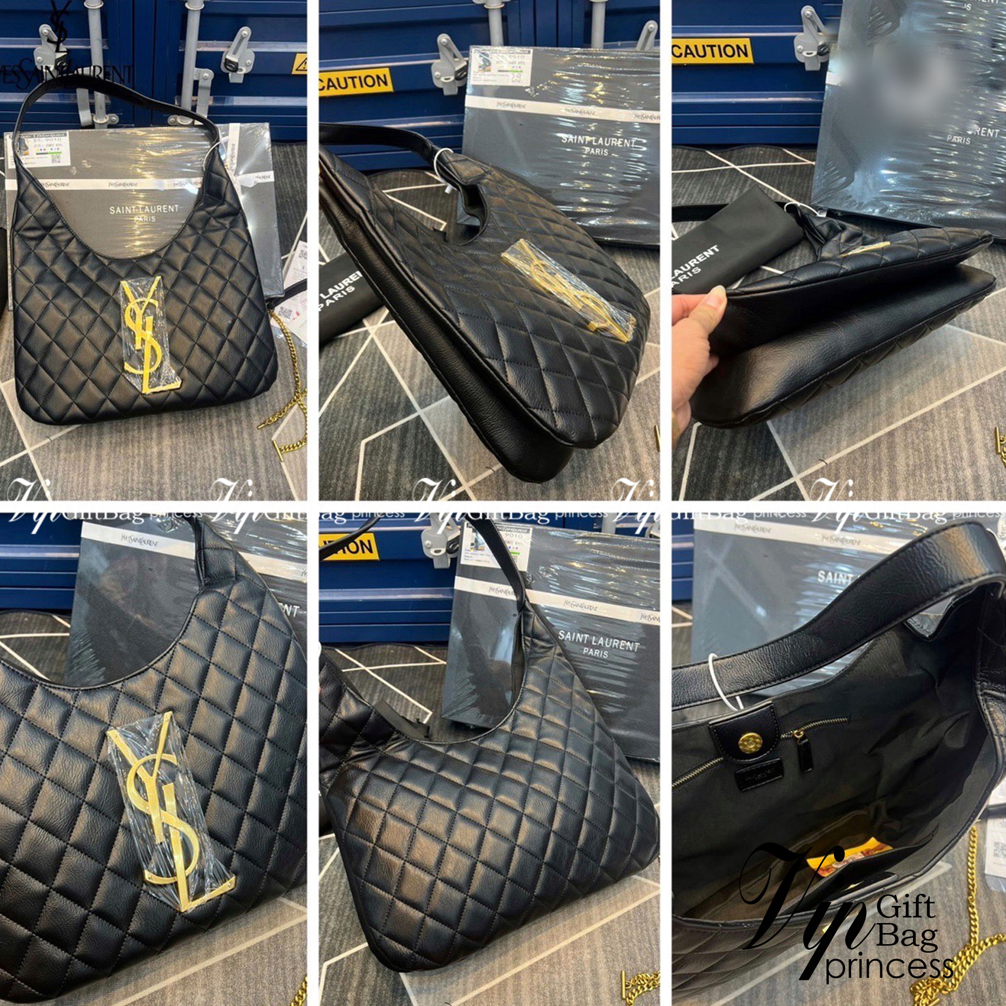 YSL maxi shopping bag in quilted lambskin / YSL tote bag กระเป๋าสะพาย YSL ทรงชอปปิ้งมาใหม่ หน้าติดโลโก้แบรนด์สีทอง ใช้งานง่าย จุของได้เยอะเลยค่ะ สาวๆนักช็อปห้ามพลาดน้า งานหนังซอร์ฟสวย ภาพสินค้าถ่ายจากงานขายจริง ใช้งานต่างประเทศได้