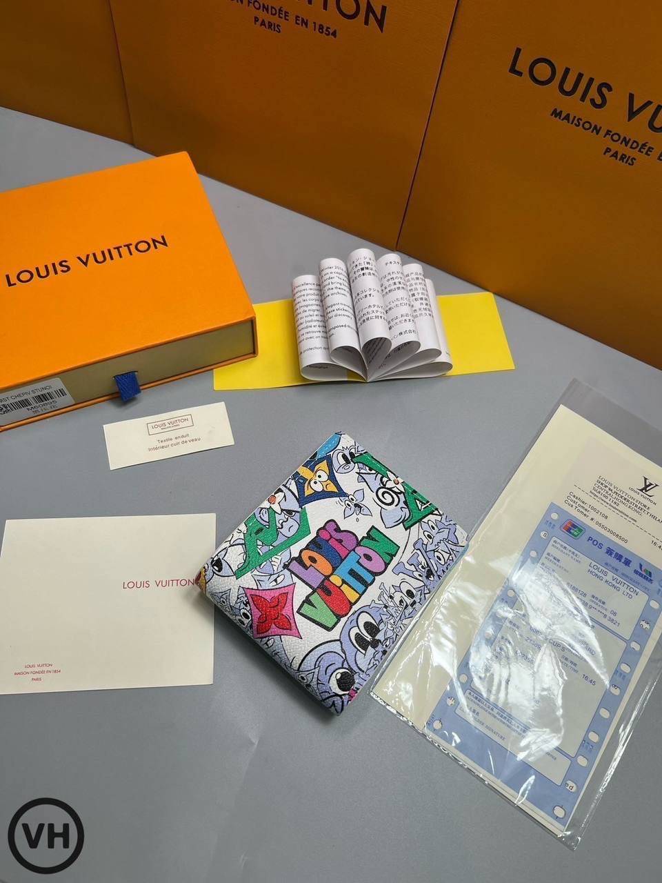 ORI หนังแท้ | LV Long Wallet / LV Short Wallet / LV Brazza Monogram Comic Wallet กระเป๋าสตางค์ใบยาว กระเป๋าสตางค์ใบสั้น กระเป๋าสตางค์ผู้ชาย