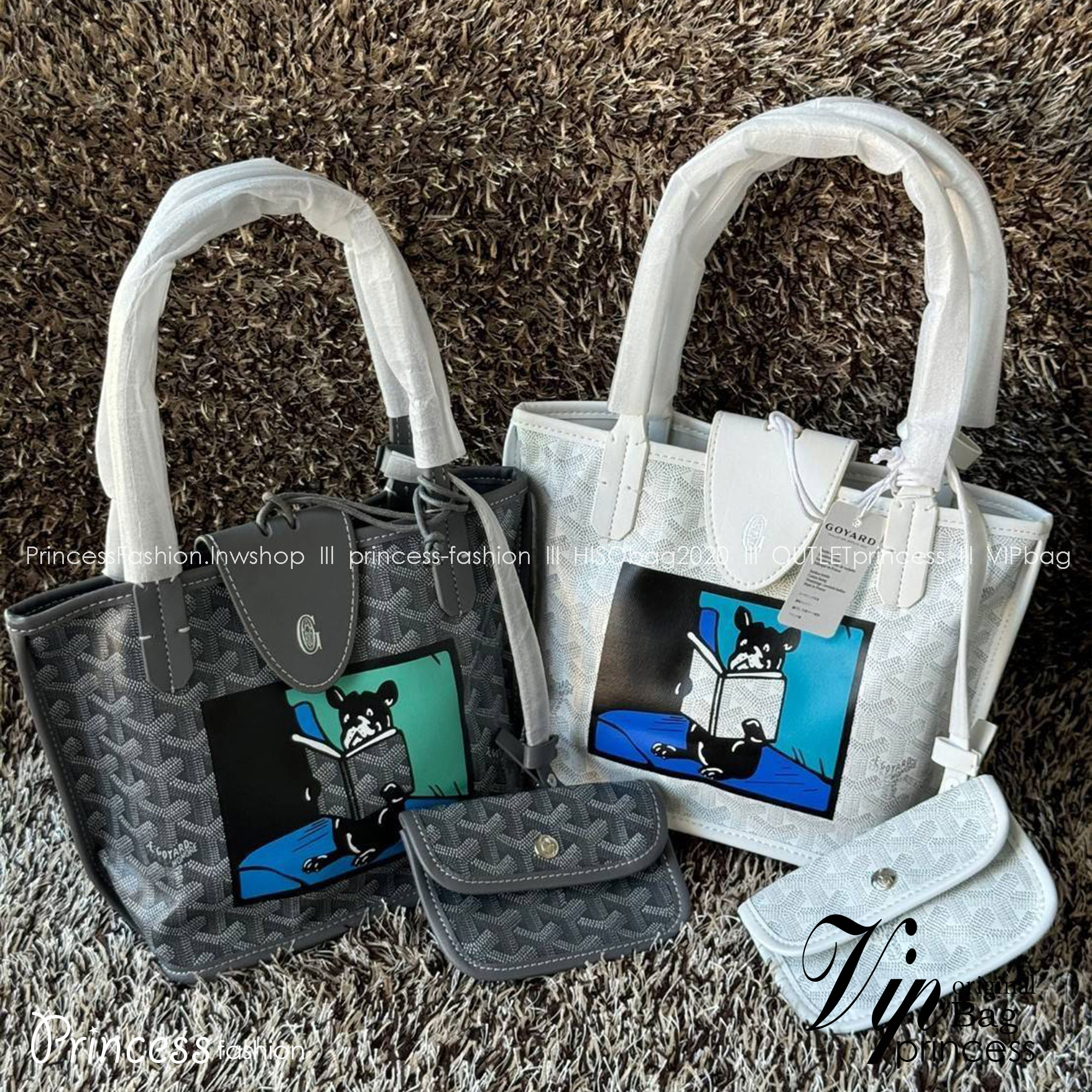 พร้อมส่ง 4 สี GOYARD ANJOU TOTE MINI / Goyard Villette Mini Tote Bag กระเป๋าทรงโท้ทมินิ แบรนด์หรูสัญชาติฝรั่งเศส 🧡 เกรดออริจินอล 1:1 สลับแท้ ใช้งานต่างประเทศได้