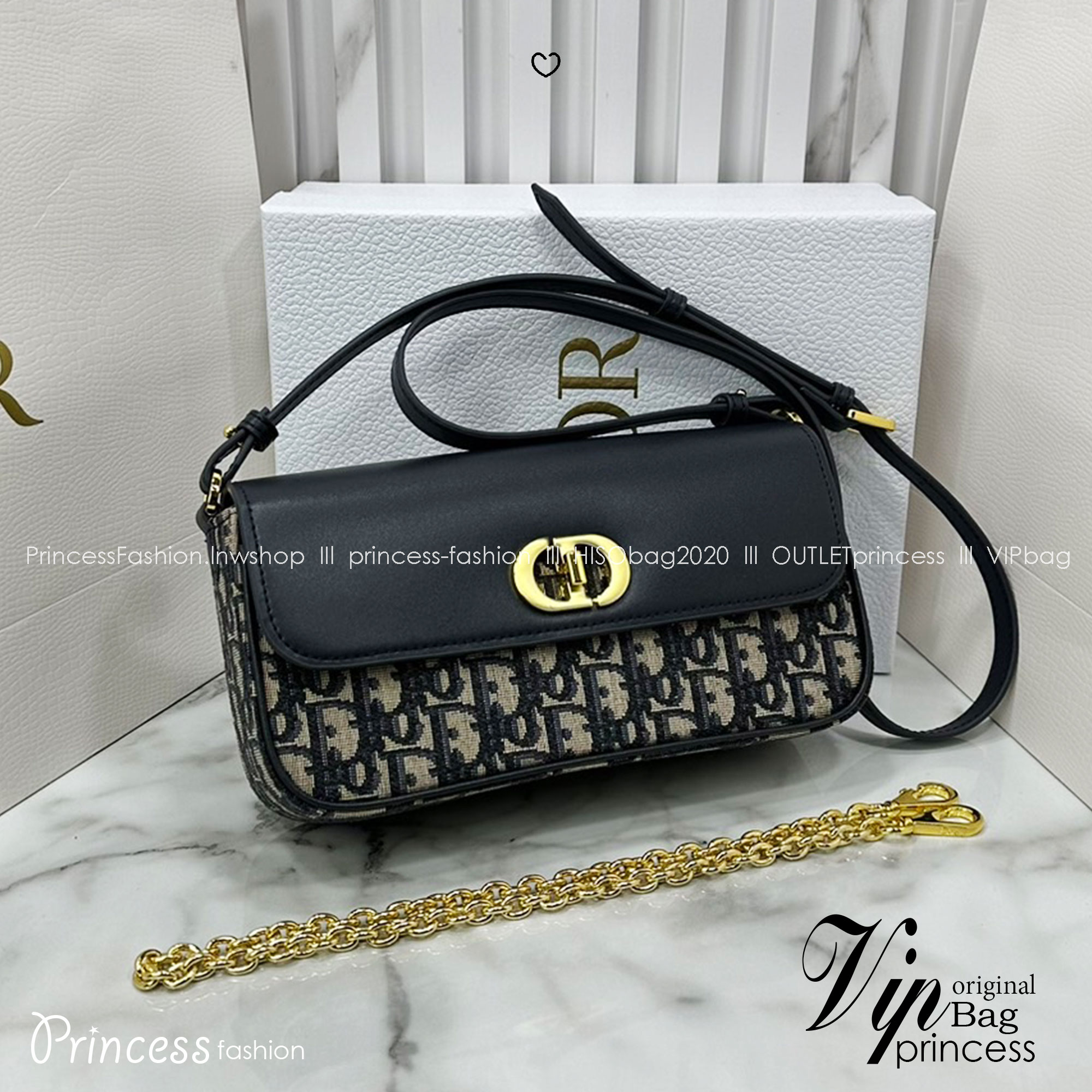 DIOR 30 Montaigne Avenue East-West Double Carry Mini Bag กระเป๋าสะพายทรงพอชรุ่นใหม่ winter 2024 สวยหรู ดีเทลแพง รุ่นที่ใครเห็นเป็นต้องรัก