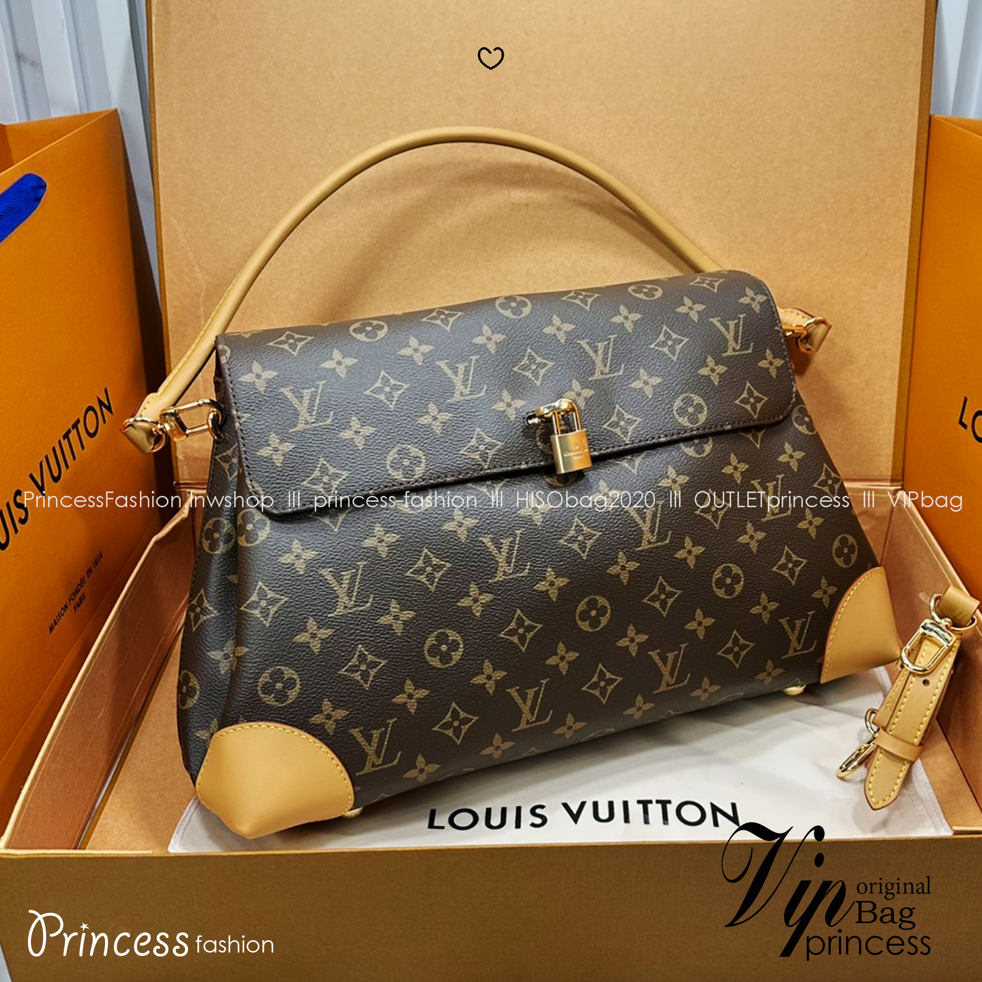 ORI หนังแท้ | LV Hide Away MM Hobo Bag กระเป๋าสะพายทรงสวยหรูสำหรับใส่ทำงานหรือใส่เที่ยวพักผ่อน ผสานดีไซน์เรียบหรูเข้ากับเอกลักษณ์เฉพาะตัวของ Louis Vuitton ผลิตจากผ้าแคนวาสเคลือบลายโมโนแกรม