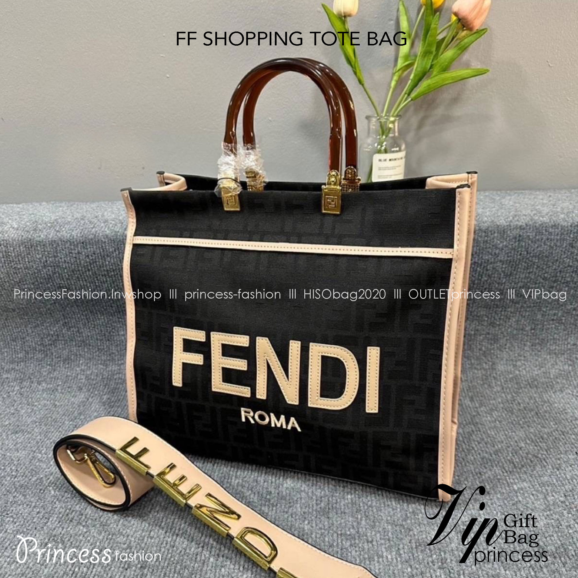 FENDI SHOPPING BAG / FENDI TOTE BAG กระเป๋าถือ/สะพายไหล่ ทรงสวย หรู ดูโดดเด่น ดีไซน์ทันสมัย