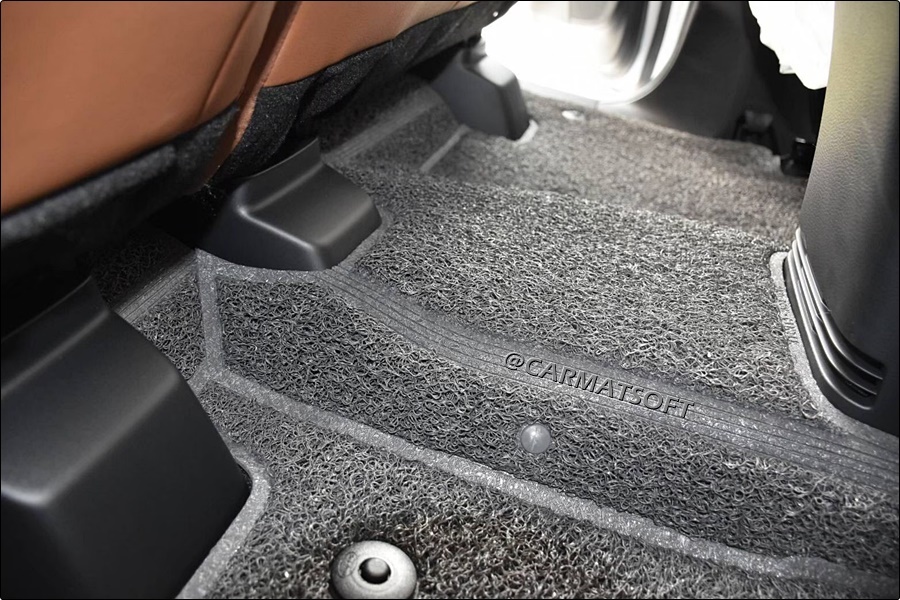 พรมดักฝุ่นไวนิลรีดขอบ ISUZU MU-X 2021 พรมดักฝุ่นในรถ สีเทา+เเผ่นท้ายเเถว3