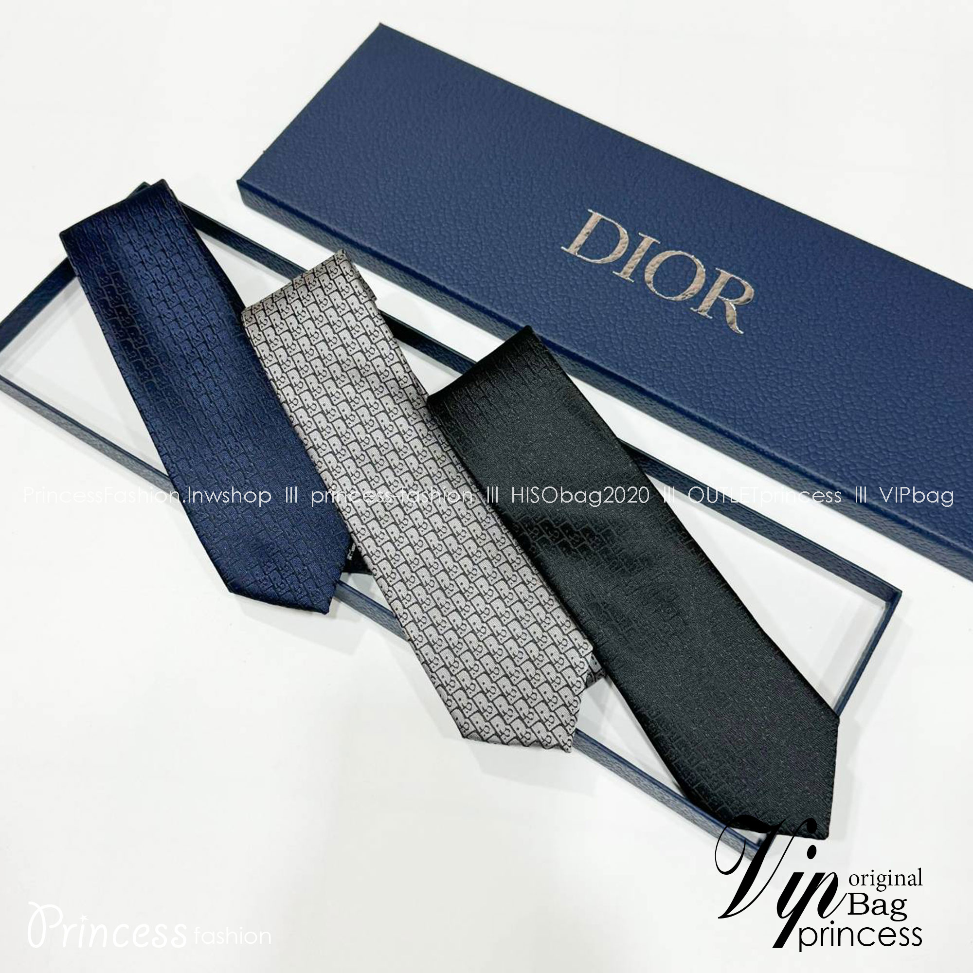 DIOR Necktie Monogram / Dior Oblique Tie Silk พร้อมส่งที่ไทย 3 สี เนคไทดิออร์แบรนด์หรู ผ้าซิลอย่างดี เกรดเหมือนจริง 1:1 **สินค้าเกรดท็อปออริจินอลสลับแท้ เกรดดีสุด ใช้งานต่างประเทศได้