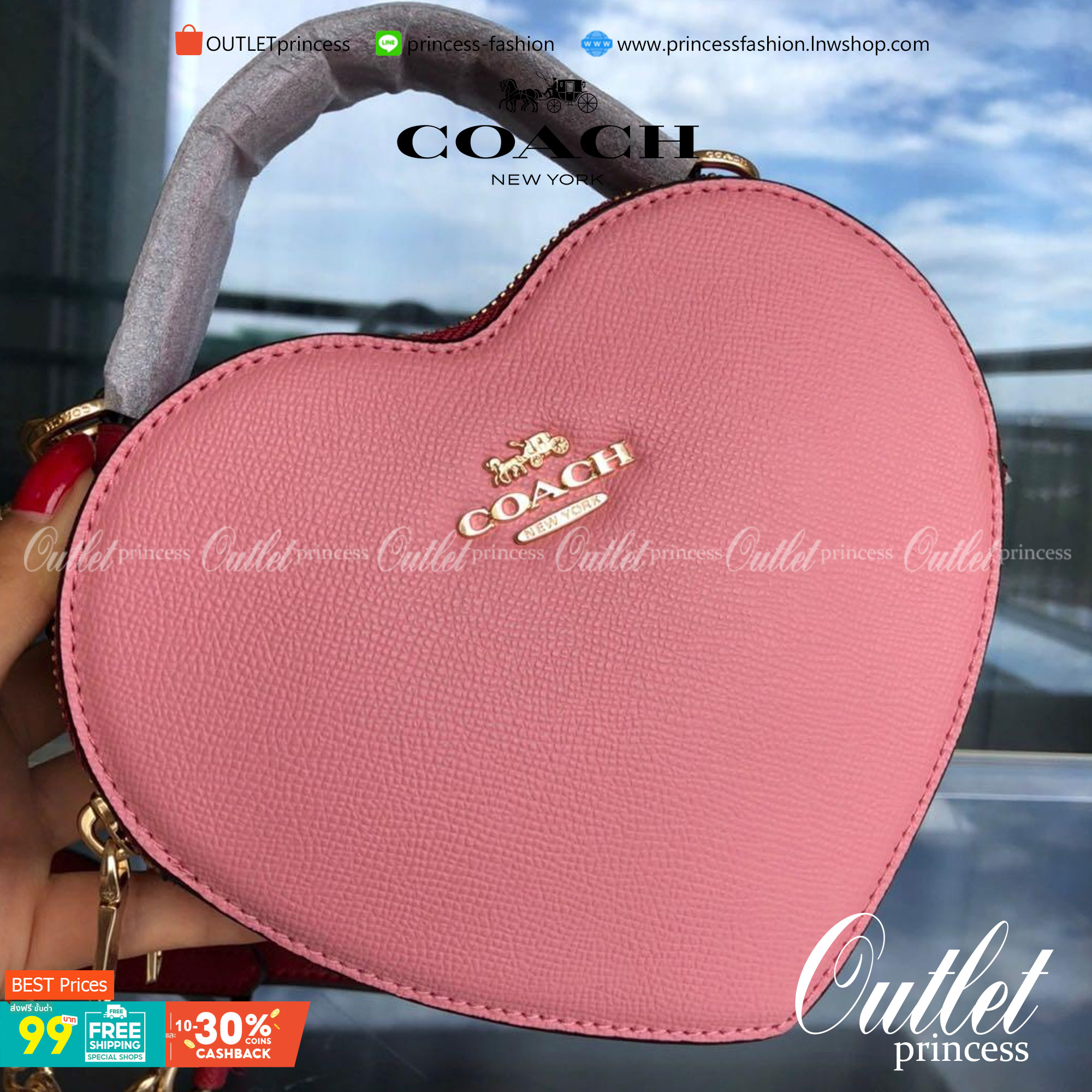 COACH HEART CROSSBODY BAG ((C5118//C5119)) 💥Limited edition หลงรักแน่นอน💋 พร้อมส่งที่ไทยก่อนใครวันนี้! ✔️กระเป๋ารูปหัวใจน่ารักมากๆค่ะ หนังแท้อย่างดีสวยงาม