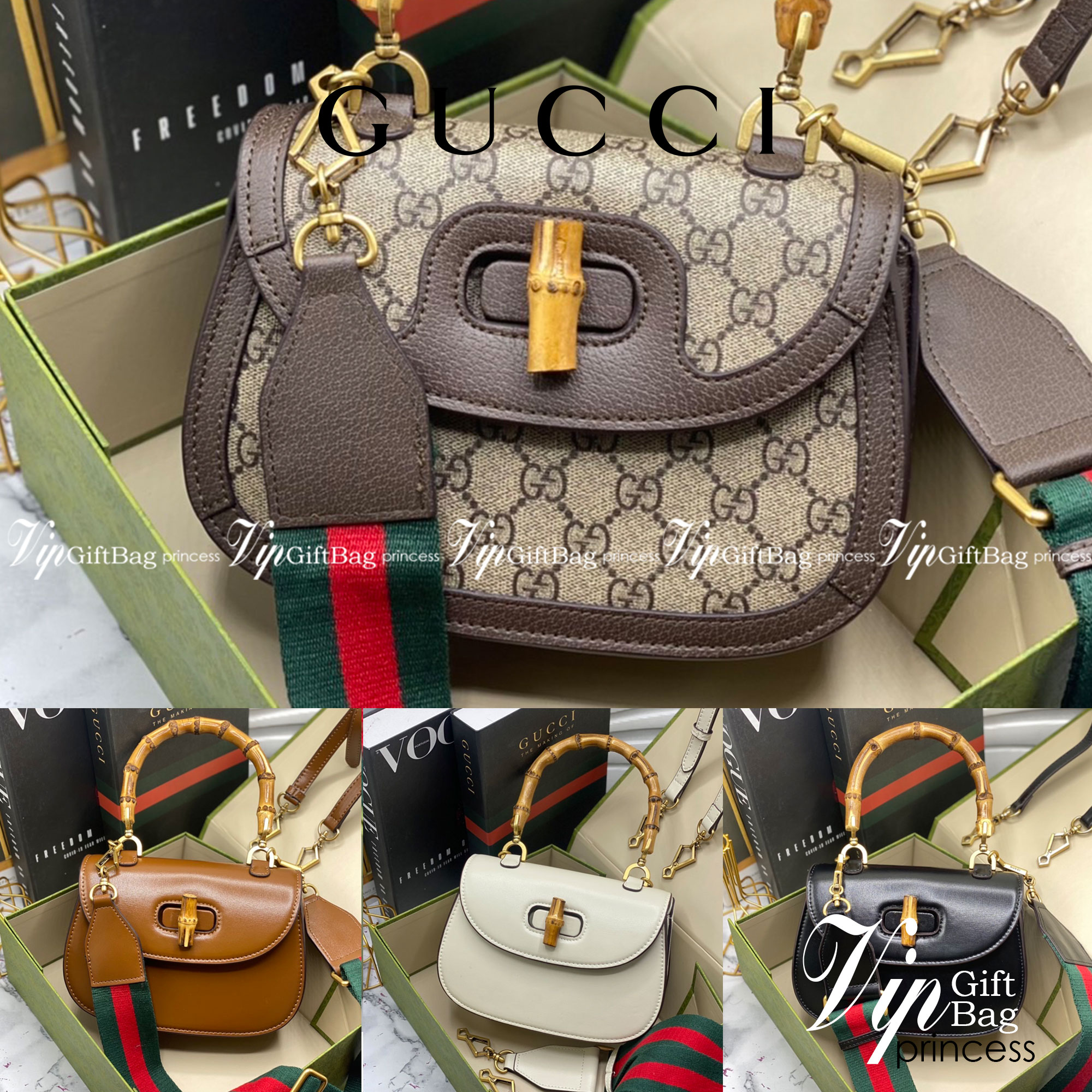 หนังแท้ Gucci Bamboo 1947 small top handle bag พร้อมส่งที่ไทย