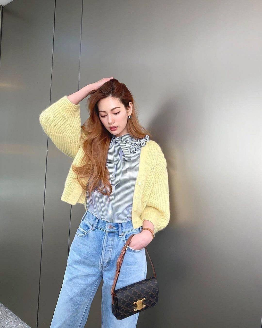 CELINE TRIOMPHE SHOULDER BAG VIP ดีไซน์ยอดนิยมสไตล์สาว LISA ทรงเหลี่ยมหนังSaffianoสวยหรูอยู่ทรง