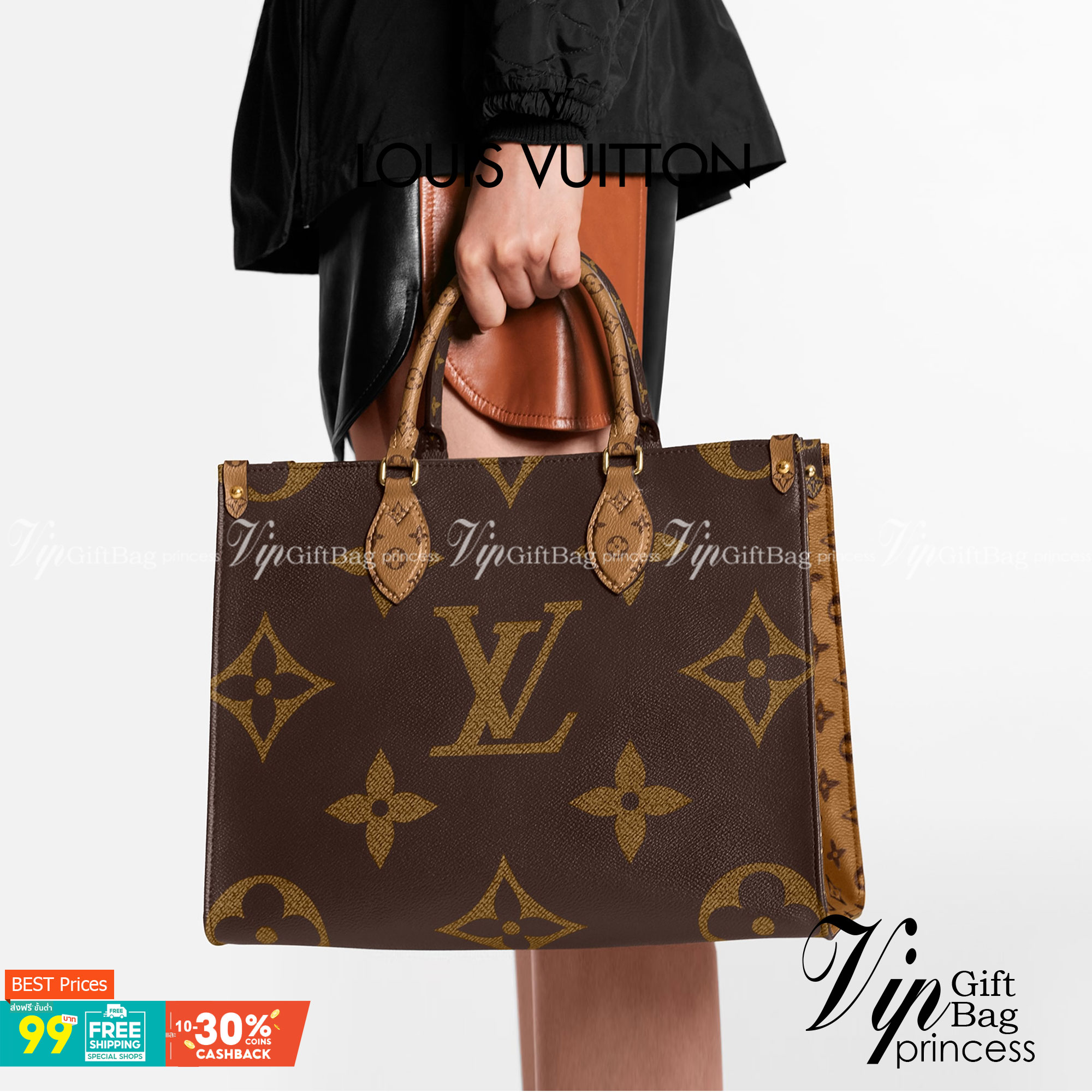 หนังแท้ LOUIS VUITTON ONTHEGO GM พร้อมส่งที่ไทย เกรดใช้งานต่างประเทศได้
