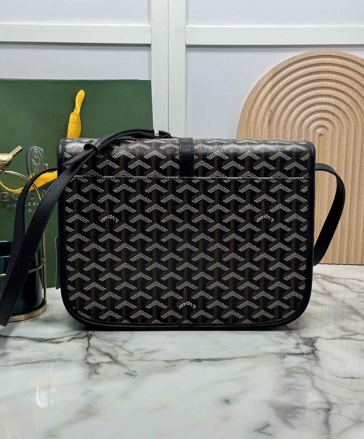 ORI | สลับแท้ GOYARD Belvedere MM Bag 29cm กระเป๋าสะพายทรงแมสเซ็นเจอร์แบรนด์หรูสัญชาติฝรั่งเศส หนังแท้ แคนวาสแท้อย่างดี