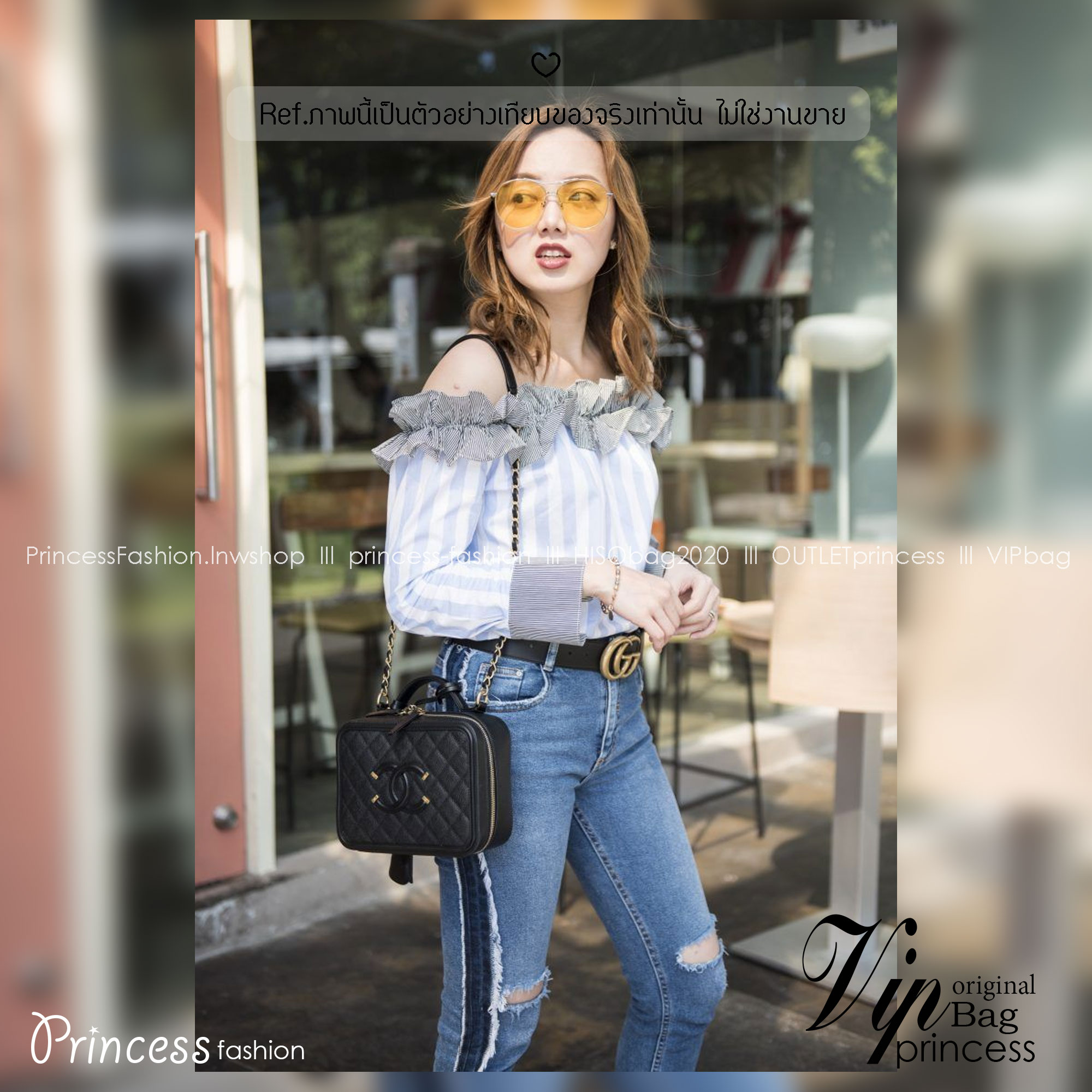 Chanel CC Filigree Vanity Case งานตามหาเข้าแล้วน้า พร้อมส่งมีจำนวนจำกัดนะคะ กระเป๋าสะพายทรงกล่องรุ่นยอดนิยม นอกจากความคลาสสิคของรูปทรง ตัวอะไหล่ก็ยังปรับเพิ่มดีเทลความหรูดูแพง