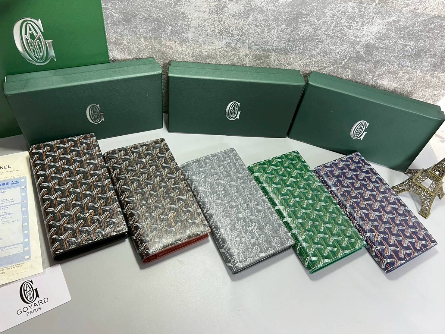 ORI หนังแท้ | Goyard Saint-Roch Wallet / Goyard Long Wallet กระเป๋าสตางค์ใบยาว กระเป๋าสตางค์โกยาร์หรูหรา