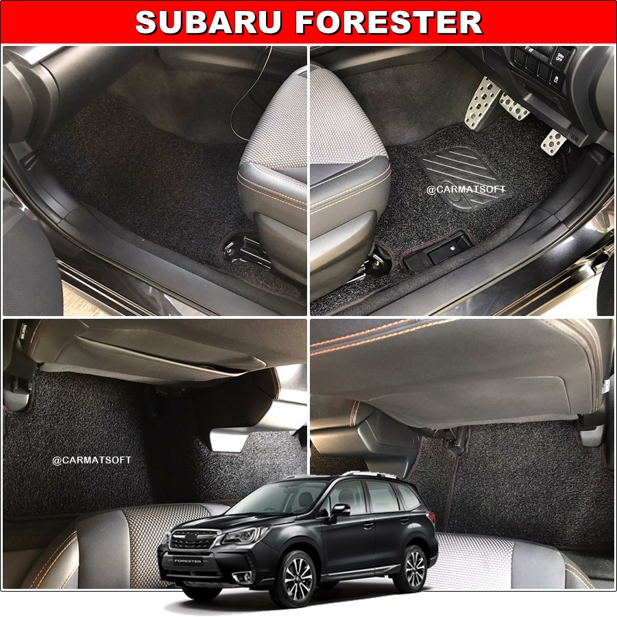 พรมดักฝุ่นไวนิล SUBARU FORESTER พรมดักฝุ่นรถยนต์ เกรดA ใยหนานุ่มพิเศษ เข้ารูป