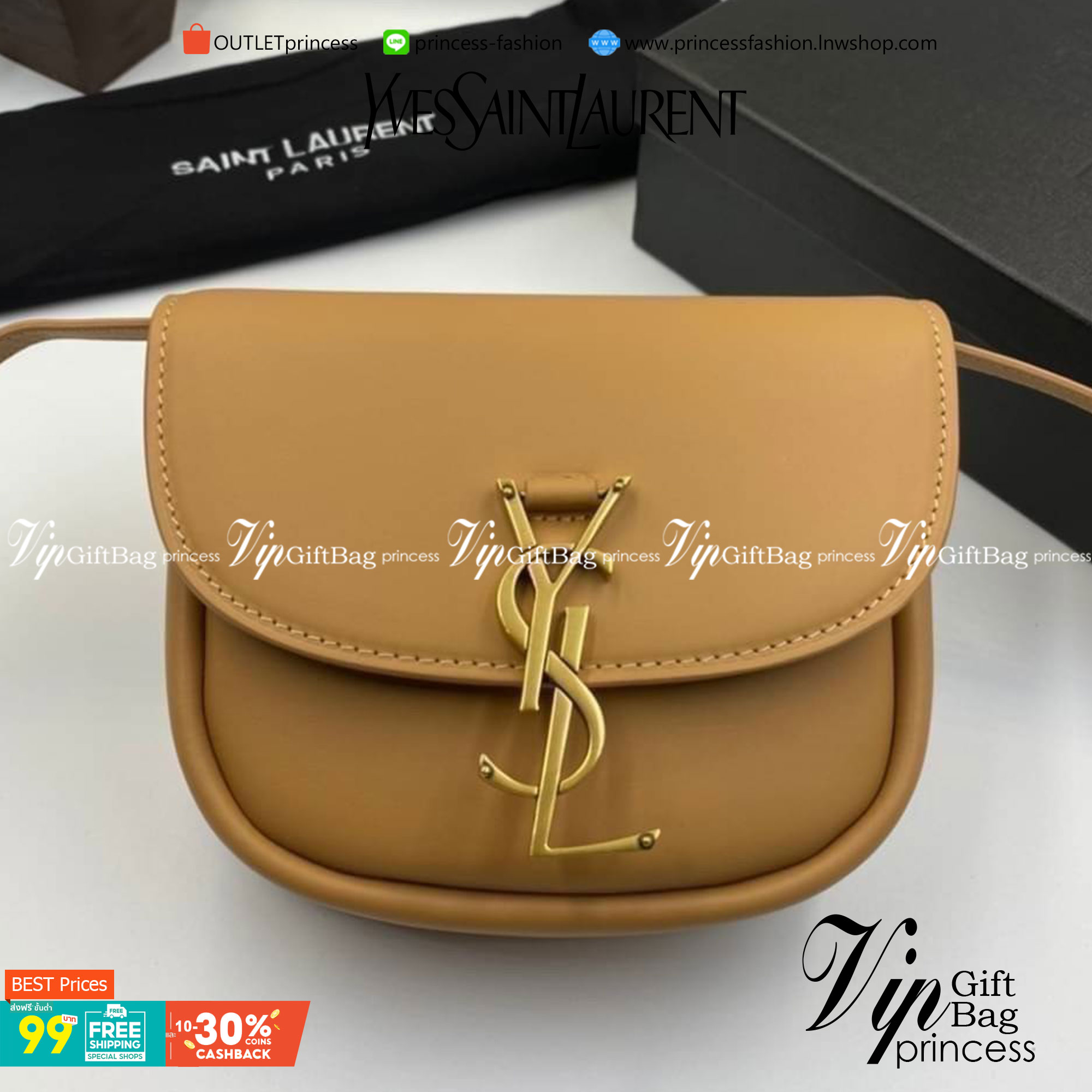 VIP 】หนังแท้ YSL SAINT LAURENT BORSA SATCHEL KAIA PICCOLA IN MORBIDA PELLE พร้อมส่งที่ไทย