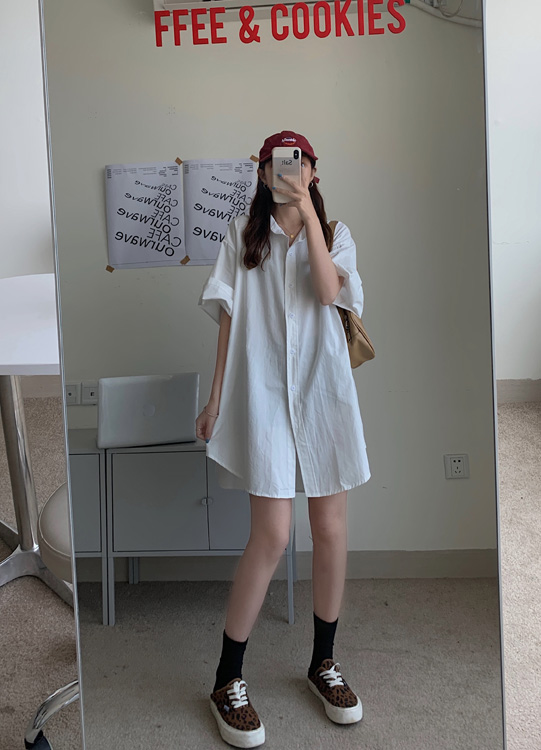 พร้อมส่ง 💫 Celia dress เดรสแขนสั้นทรงโอเวอร์ไซส์ (IN33949)