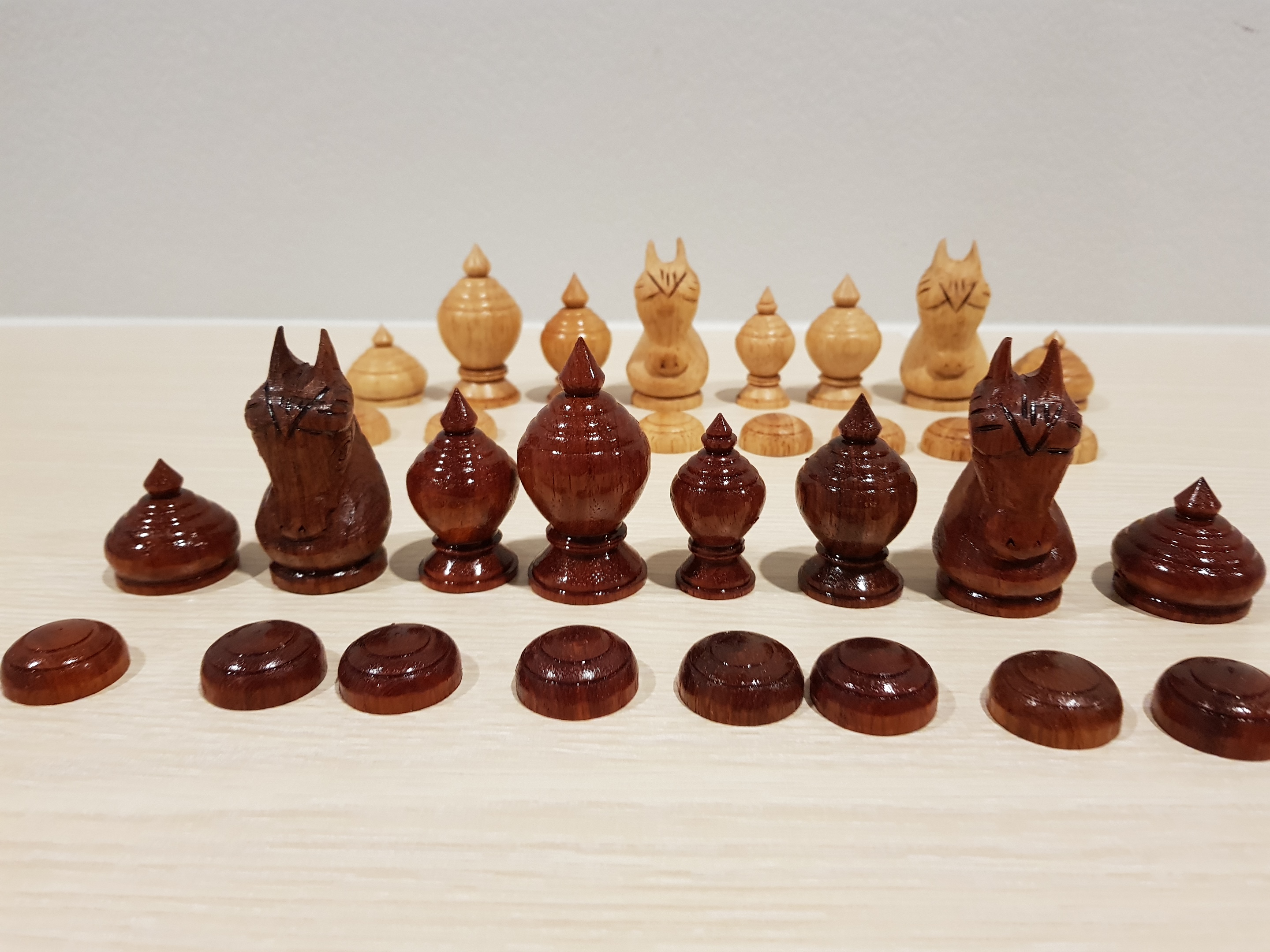 ตัวหมากรุกชุดนกุล (ขุนสูง 6cm.ฐาน 2.6cm.)