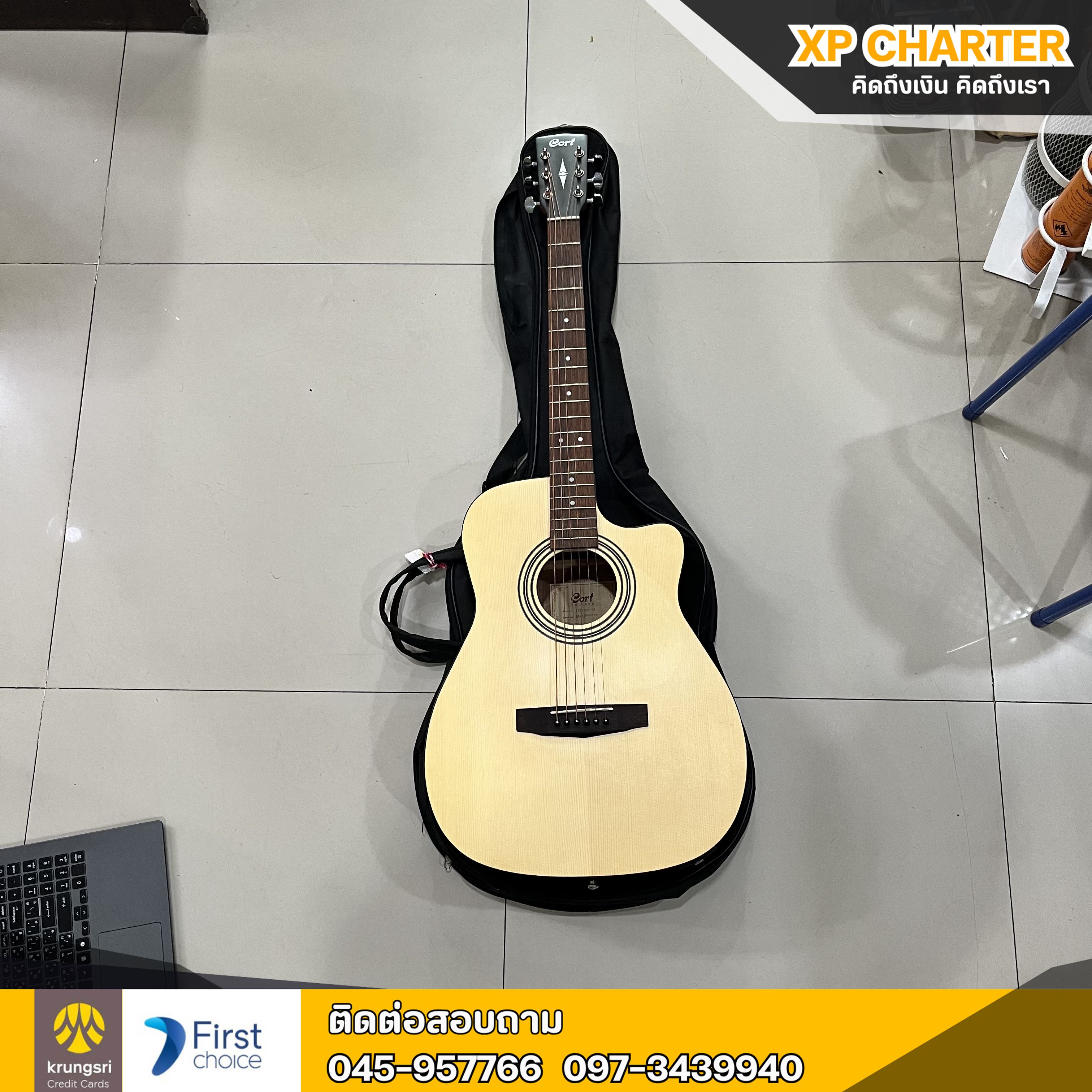 (รหัสสินค้า ร16778) Cort กีตาร์โปร่งไฟฟ้า ** สินค้าขายตามสภาพ ไม่มีประกันร้าน **