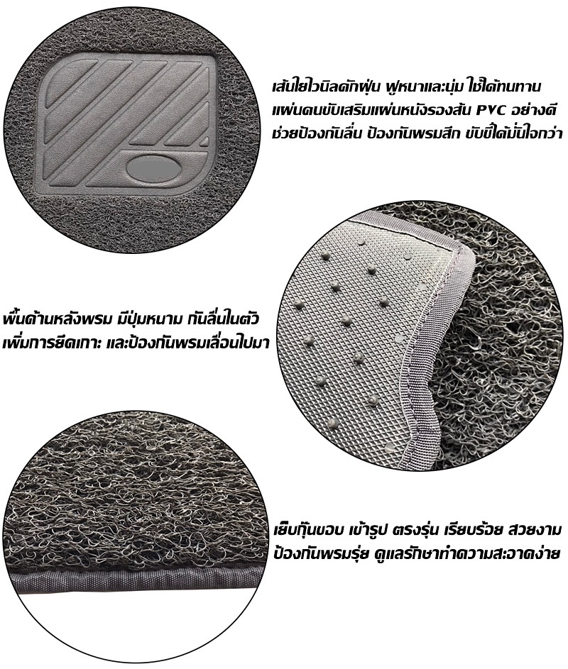 พรมไวนิลดักฝุ่น MINI CONVERTIBLE F57 2016 พรมดักฝุ่นในรถ มินิคูเปอร์ สีแดง เข้ารูป สวยงาม 4ชิ้น