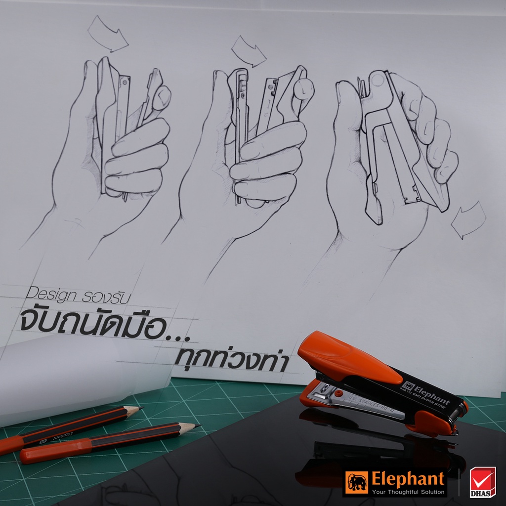 เครื่องเย็บกระดาษ ช้าง 10EVO SUPER STAR/Y2 ใช้กับลวดเย็บ#10