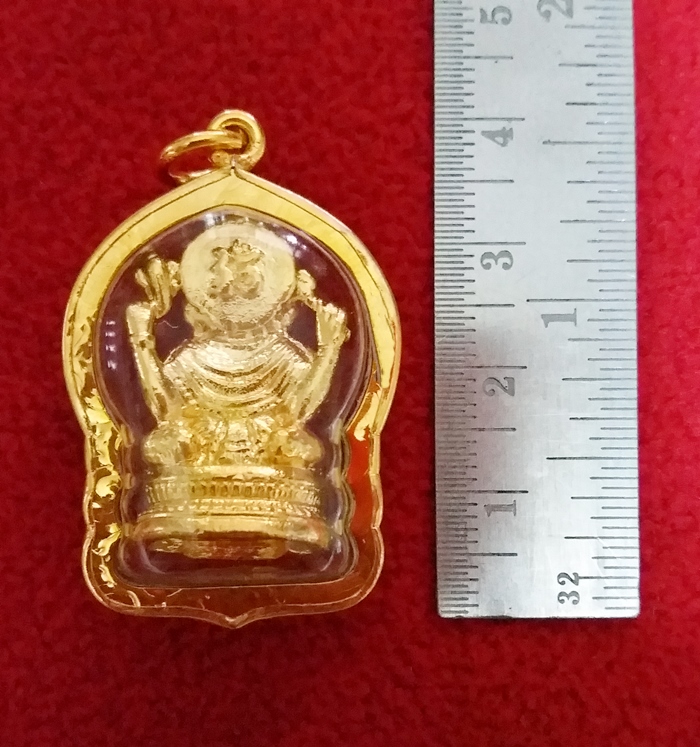 สินค้าหมดค่ะ องค์พระพิฆเนศปางสัมปทายะ(ประทานความสำเร็จ)เนื้อทองเลี่ยมทองไมครอนพร้อมใบคาถาค่ะ