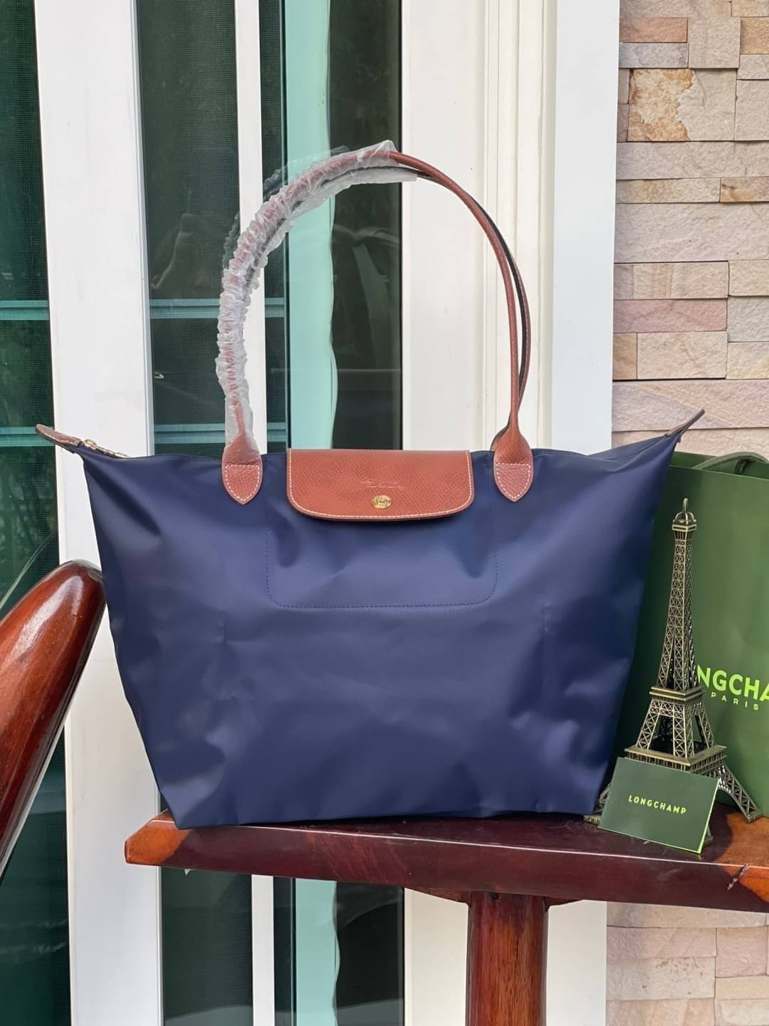 LONGCHAMP LE PLIAGE ORIGINAL SHOULDER BAG L (หูยาว ฝาน้ำตาล) กระเป๋าสะพายไหล่ รุ่น Original มีเอกลักษณ์อันโดดเด่นของรุ่นไอคอนนิค