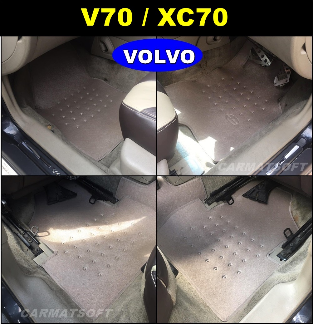 พรมปูพื้นรถยนต์ VOLVO V70 , XC70 ปี2000-08 พรมรถยนต์วอลโว่ ยางปูพื้นรถยนต์ เข้ารูป ตรงรุ่น 5ชิ้น