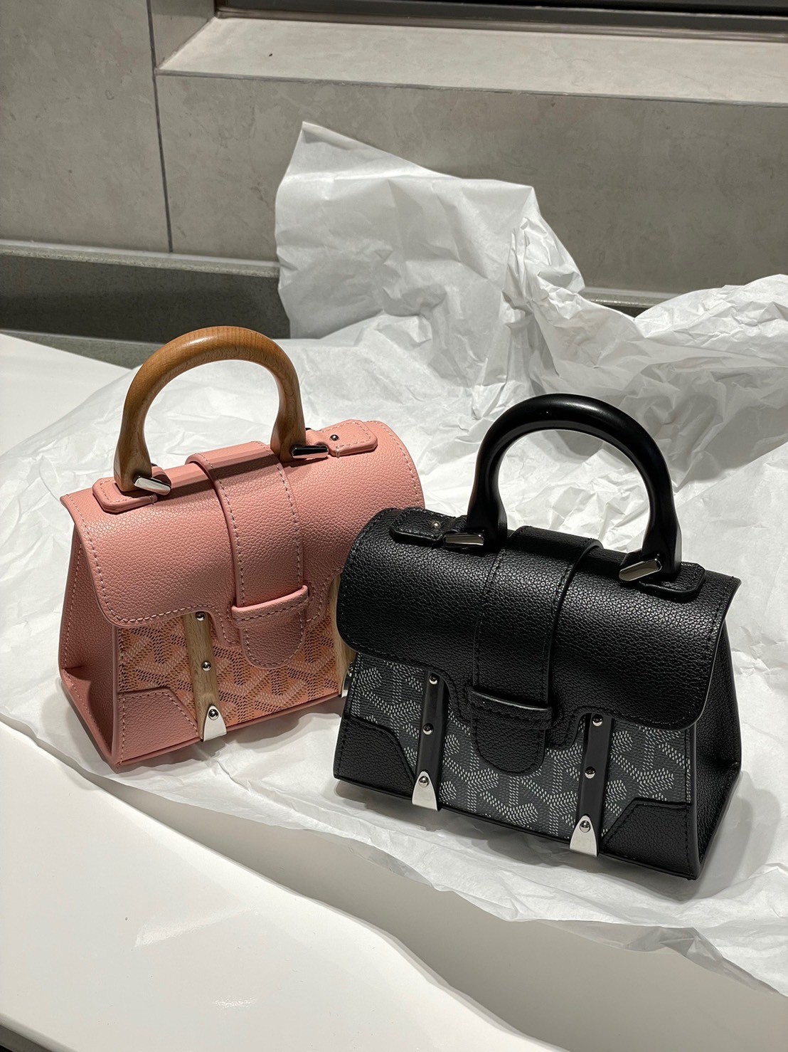 GOYARD SAIGON SIZE MINI 15cm เกรดท็อปออริเทียบแท้ ใช้สลับแท้ได้ ใช้งานต่างประเทศได้ Box set