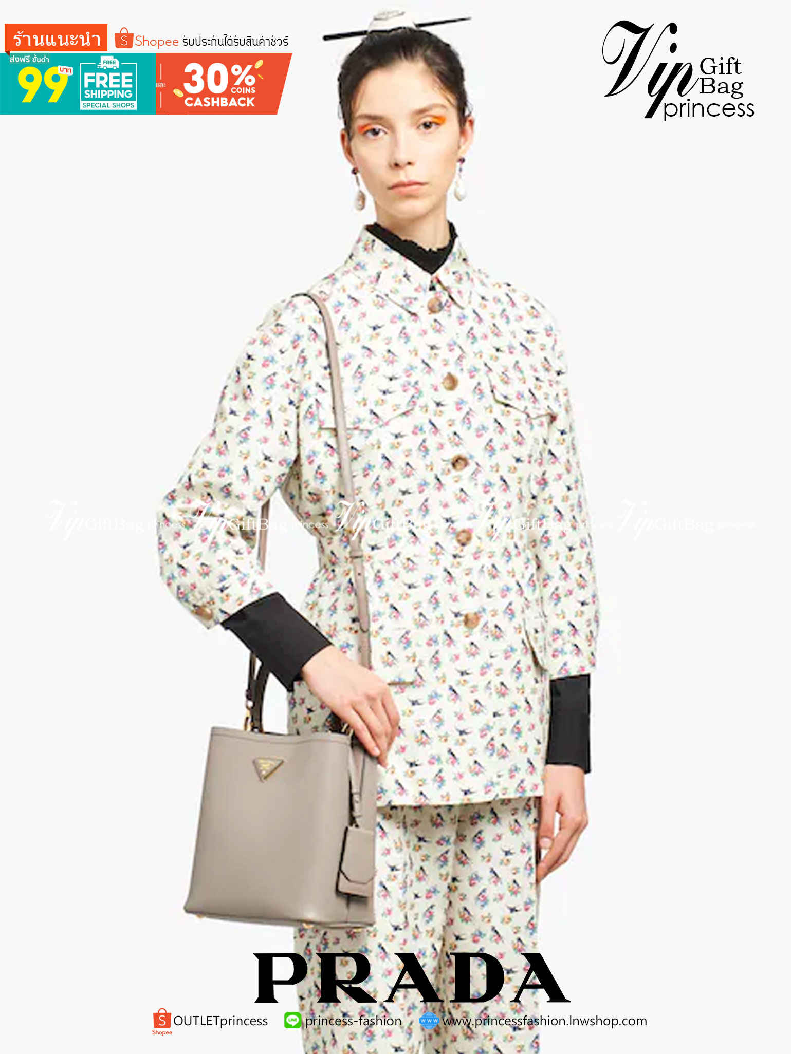 VIP 】หนังแท้ Prada Panier Bag Medium Saffiano Leather พร้อมส่งที่ไทย กระเป๋าสะพายข้างทรงบัคเก็ต จุของได้เยอะมาก เรียบแต่หรู ต้องใบนี้เลยค่าา