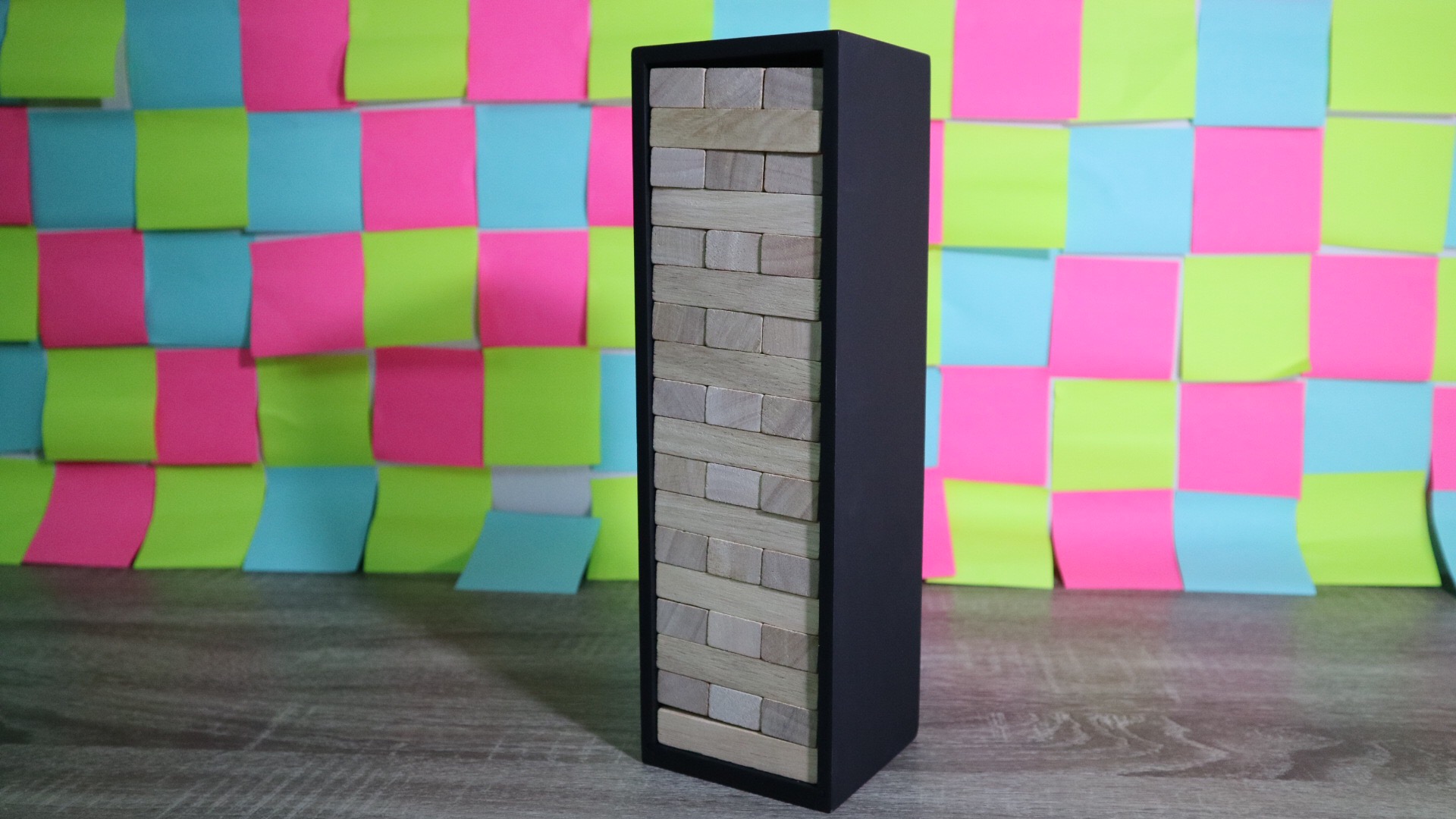 เกมตึกถล่มไม้ยางพาราขนาดใหญ่สูง 28 cm. (Rubber Wood Jenga L)