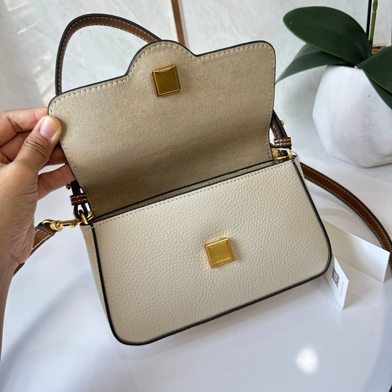 MINI พร้อมส่ง 2 สี TORY BURCH FELIX MINI CROSSBODY BAG กระเป๋าสะพาย เกรดท็อปออริ เกรดดีสุด สลับแท้ 1:1