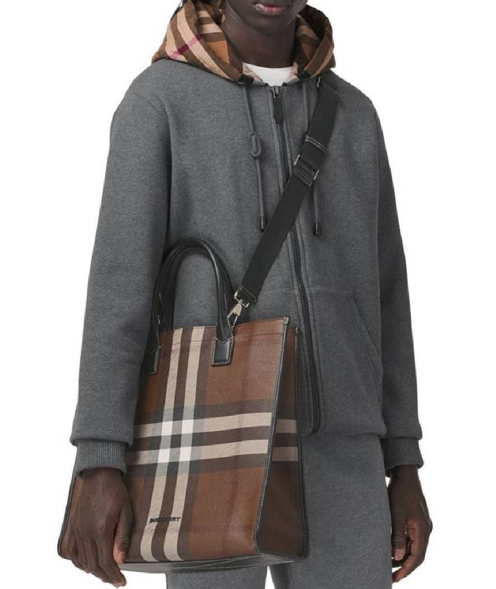 BURBERRY BORSA TOTE BAG / BURBERRY VINTAGE CHECK CANVAS TOTE BAG / BURBERRY FRAGRANCES MONOGRAM TOTE BAG กระเป๋าทรงโท้ทใบใหญ่