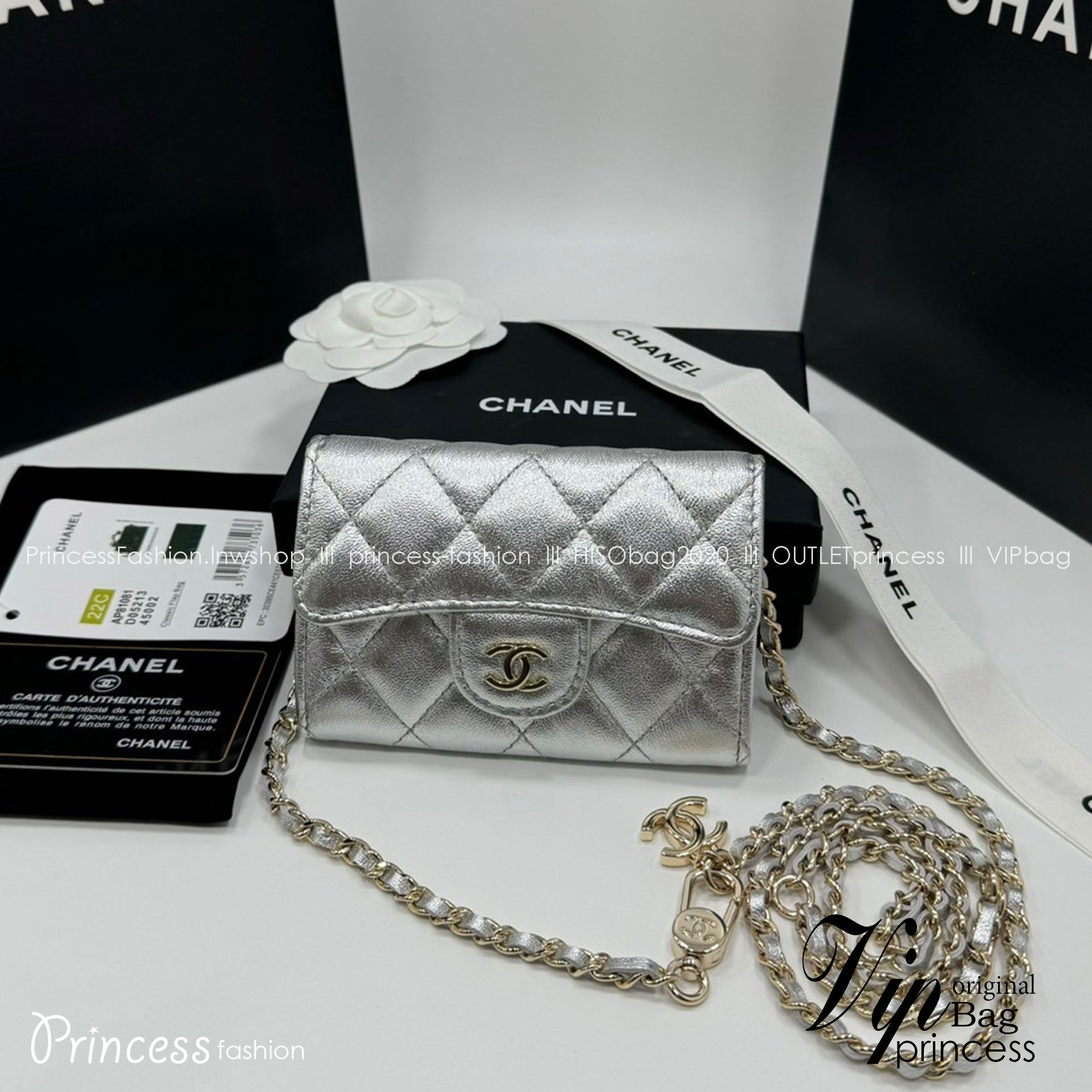 CHANEL mini wallet on chain crossbody กระเป๋าสตางค์พร้อมสายสะพายไซส์มินิ เกรดออริ 1:1 ใช้งานต่างประเทศได้ ภาพถ่ายจากงานขายจริง
