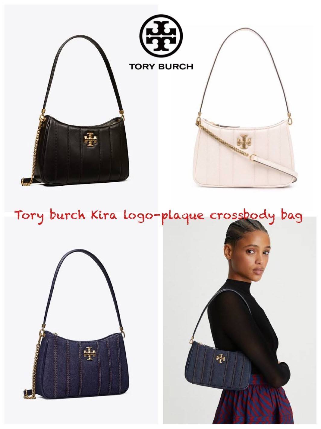 Tory burch Kira logo-plaque crossbody bag กระเป๋า Kira ของ Tory Burch เป็นส่วนหนึ่งของคอลเล็กชั่นที่โดดเด่น และมีหลายรุ่นด้วยกัน โดยมีป้ายโลโก้ Double T ของแบรนด์อยู่ตรงกลาง มีความเรียบง่ายแต่ยังคงความหรูหราโดดเด่นด้วยวัสดุบุผิว ป้ายโลโก้สีทอง สายสะพายโซ่
