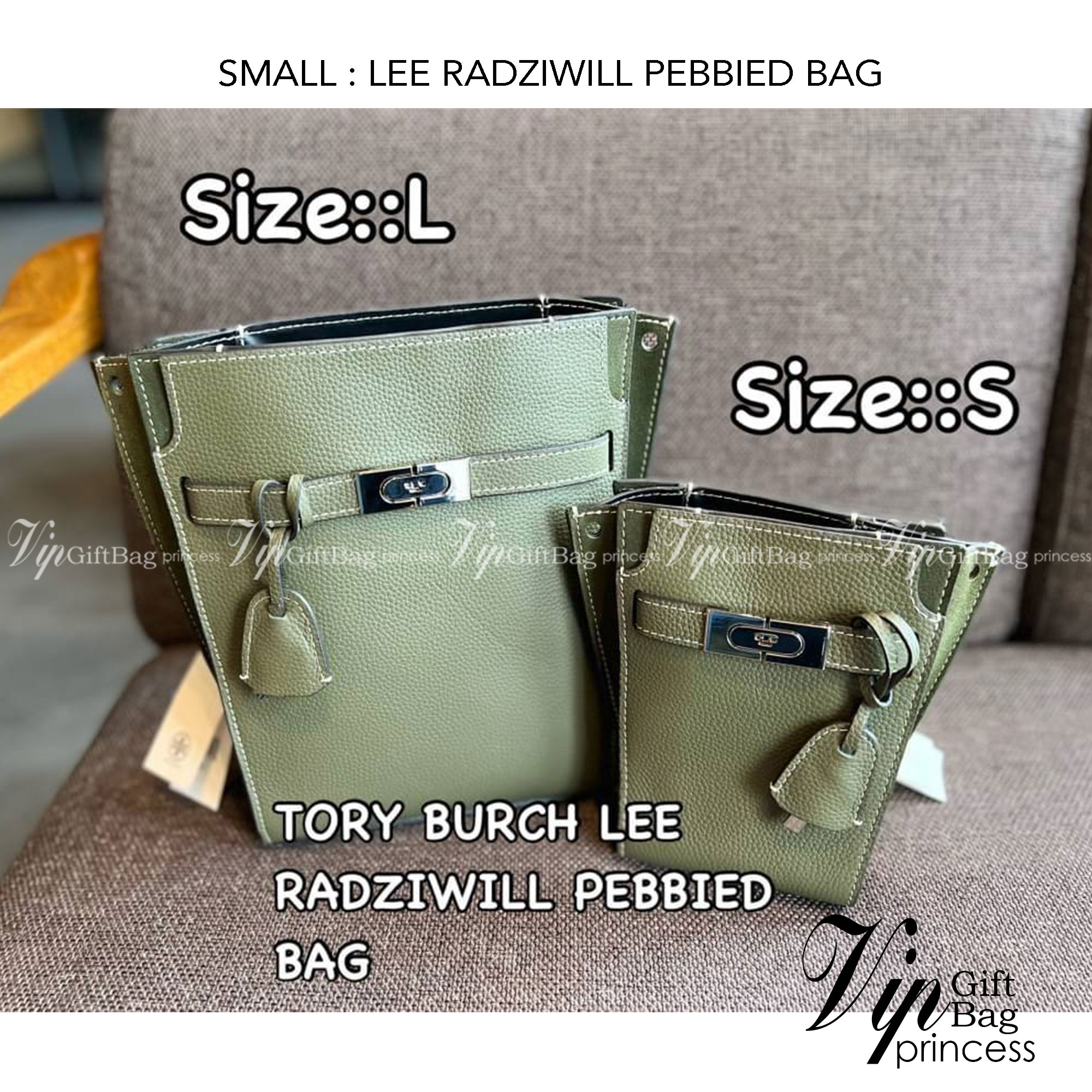 small TORY BURCH LEE RADZIWILL PEBBIED BAG ((139016)) แต่ใส่ได้จุ ขนาดพอดีลำตัว สวยมากๆค่ะ! ลุคหรูดูดีมากๆ กับกระเป๋าสะพายข้างจากTB รุ่นเล็ก
