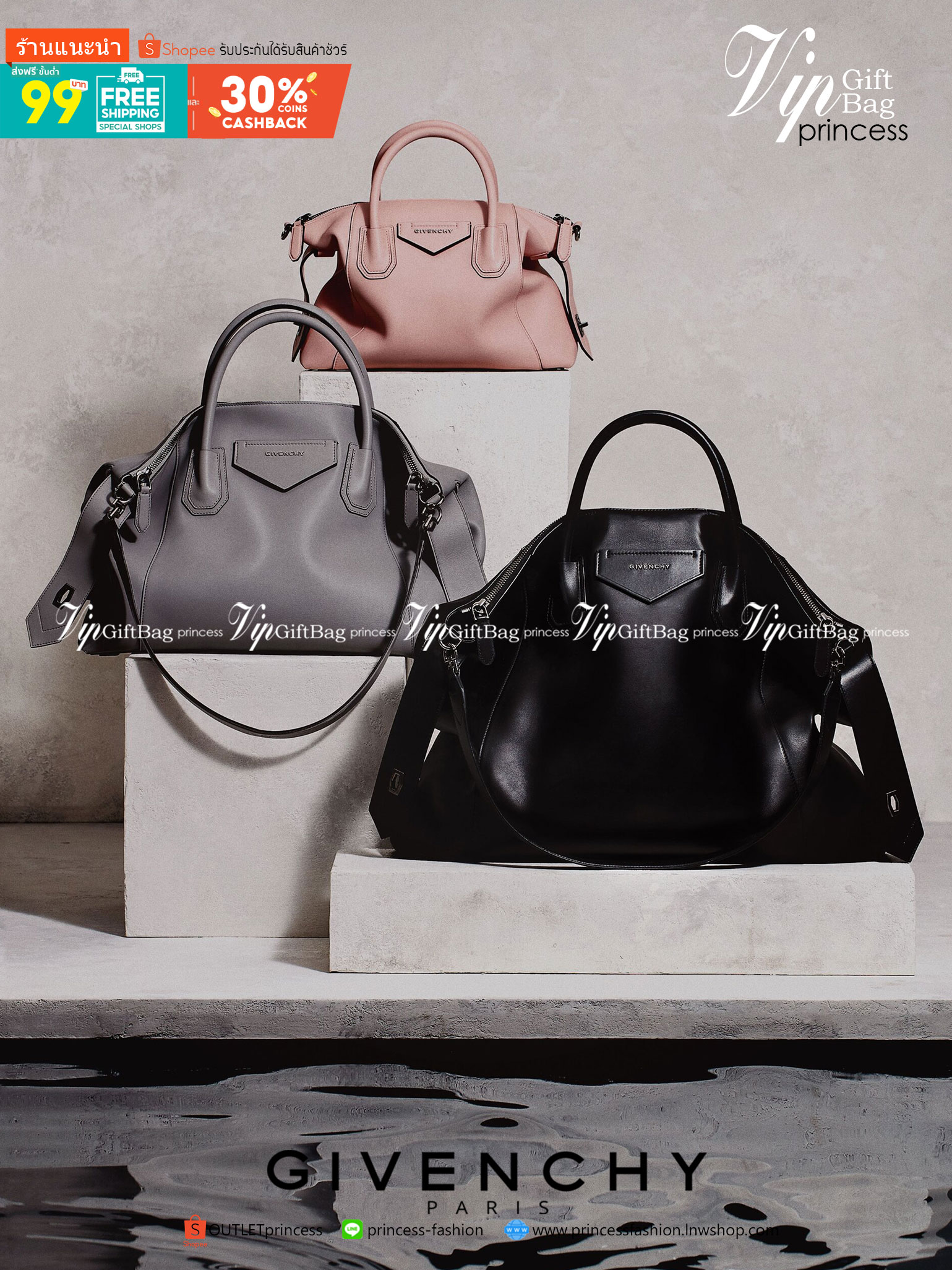 GIVENCHY Antigona Soft leather tote bag ฟรีผ้าผูก!! กระเป๋าสะพายข้าง ทรงสวยมากค่ะ มี 2 ขนาด รุ่นยอดนิยมดาราเซเลปใช้กันเพียบ งานจริงสวยหรูดูแพงมากนะค้าา ราคานี้คุ้มที่สุด มีมารอบนี้ 6 สี 2 ขนาด เลือกให้ปังไปเลยค่าาา