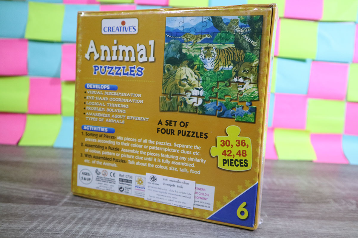 จิ๊กซอสัตว์ 30,36,42,48ชิ้น(Animal Puzzles 6 )