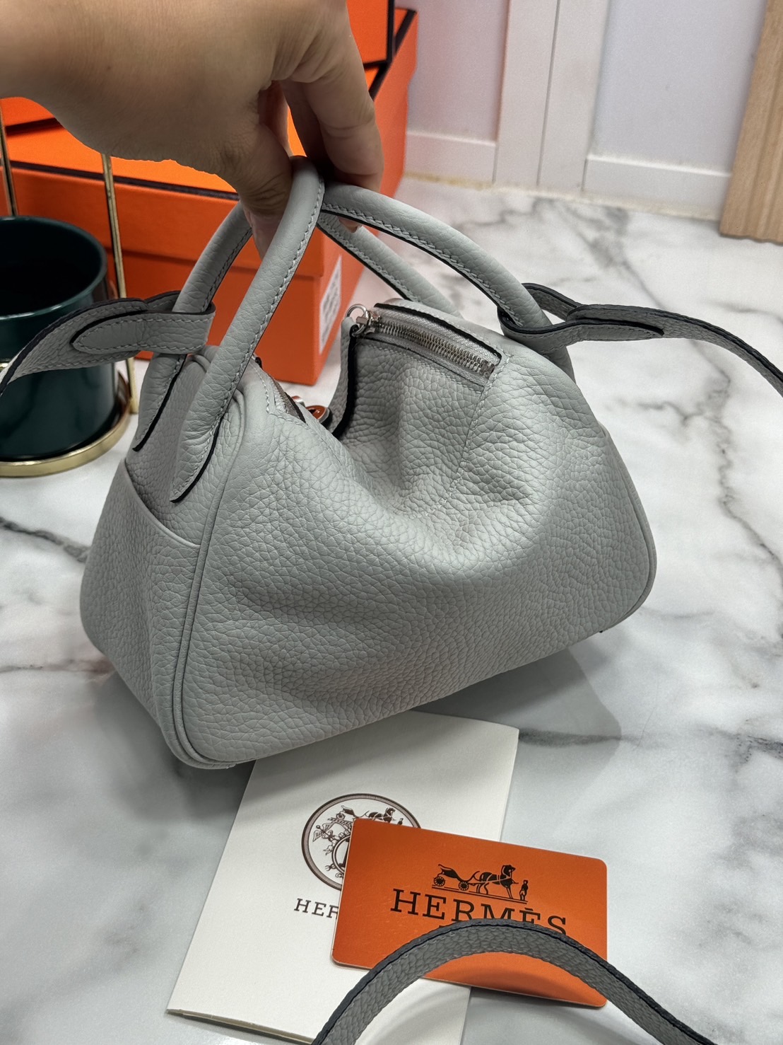 ORI หนังแท้ | HERMES lindy 19cm กระเป๋าสะพาย นิยามความหรูหราระดับมาสเตอร์พีช 🤍 สินค้าเกรดออริจินอล หนังแท้