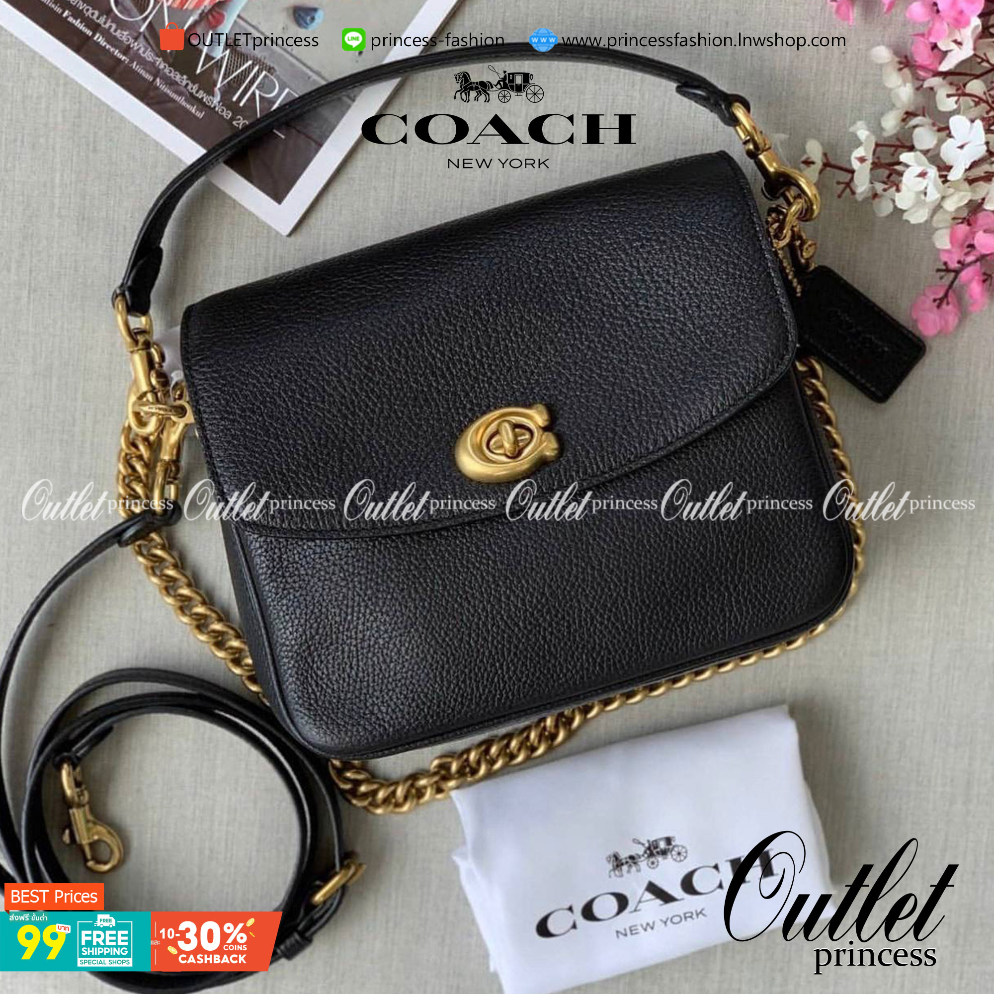 3สาย Coach 89089 Cassie Crossbody 19 In Signature Canvas เรียบหรู ดูดี ต้องไอเท็มนี้เลยจ้า กระเป๋าถือ/สะพายข้าง สุดพิเศษ!! มีสายมาให้ถึง 3 แบบ!! สลับใช้แมทช์ตามสไตล์ได้เลย วัสดุหนังแคนวาสสลับหนังเรียบ เปิด-ปิดด้วยตัวบิดล็อค ภายในแบ่งสัดส่วนอย่างดี ใส่ของไ