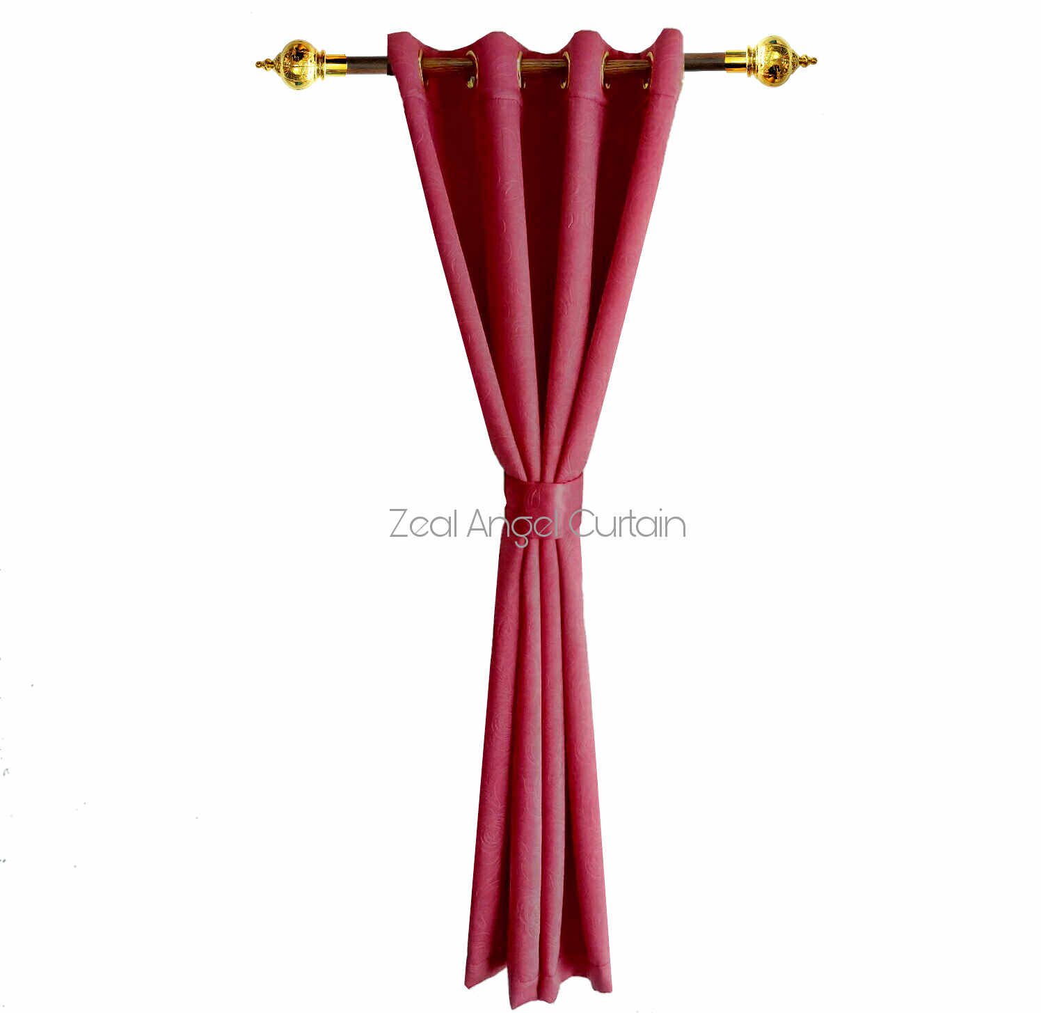 ผ้าม่านก.130*ส.180ซม./ผืน รุ่น Rose สีแดง