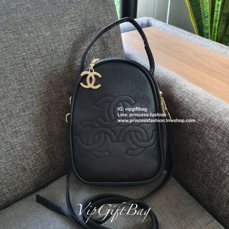Chanel mini triple logo cross body bag