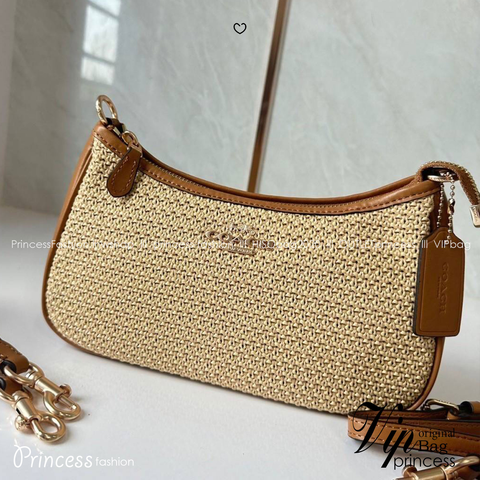 COACH TERI SHOULDER BAG (CR350) กระเป๋าทรงโฮโบ ทรงพอชดีไซน์ใหม่ เกรดท็อปออริ 1:1 สลับแท้ ใช้งานต่างประเทศได้