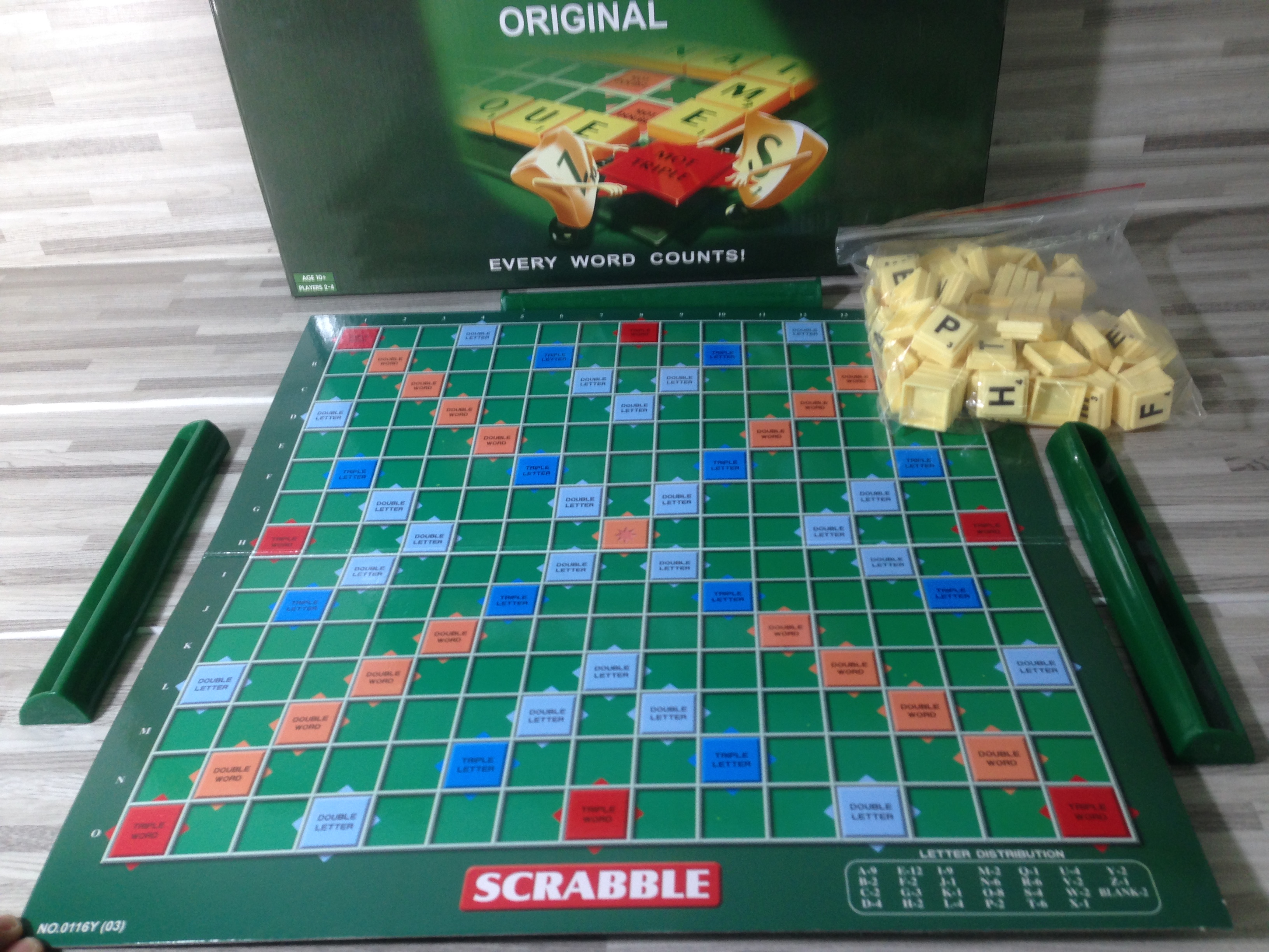 สแครบเบิ้ลเกมต่อคำศัพท์ภาษาอังกฤษไซส์ใหญ่ (Scrable)