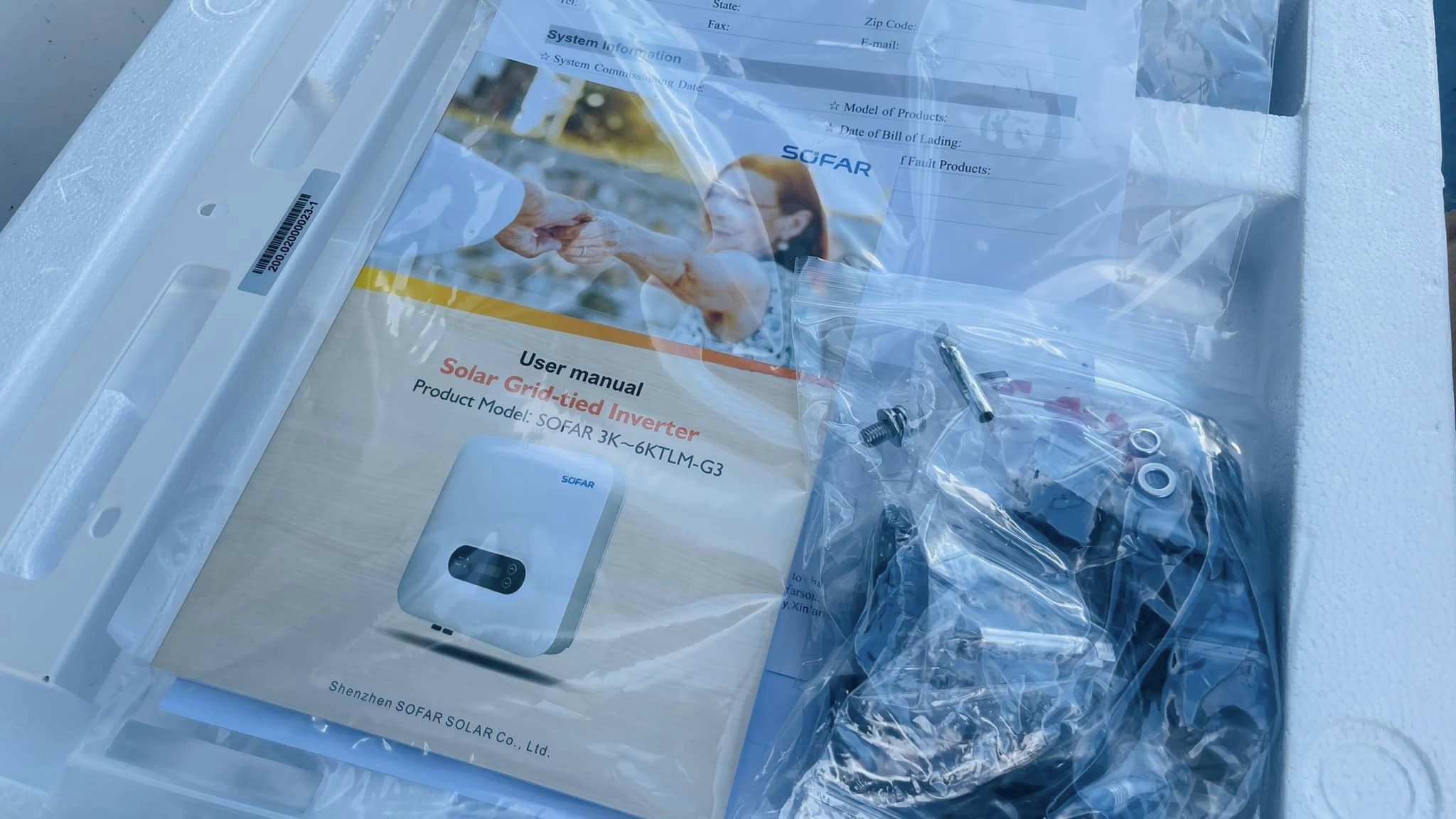 อินเวอร์เตอร์ ออนกริด SOFAR 3.3Kw รุ่น 3300TL-G3 + Wifi + กันย้อน PEA/MEA (ประกัน 5 ปี)