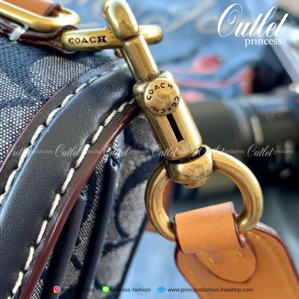 COACH RILEY TOP HANDLE 22 IN SIGNATURE CHAMBRAY