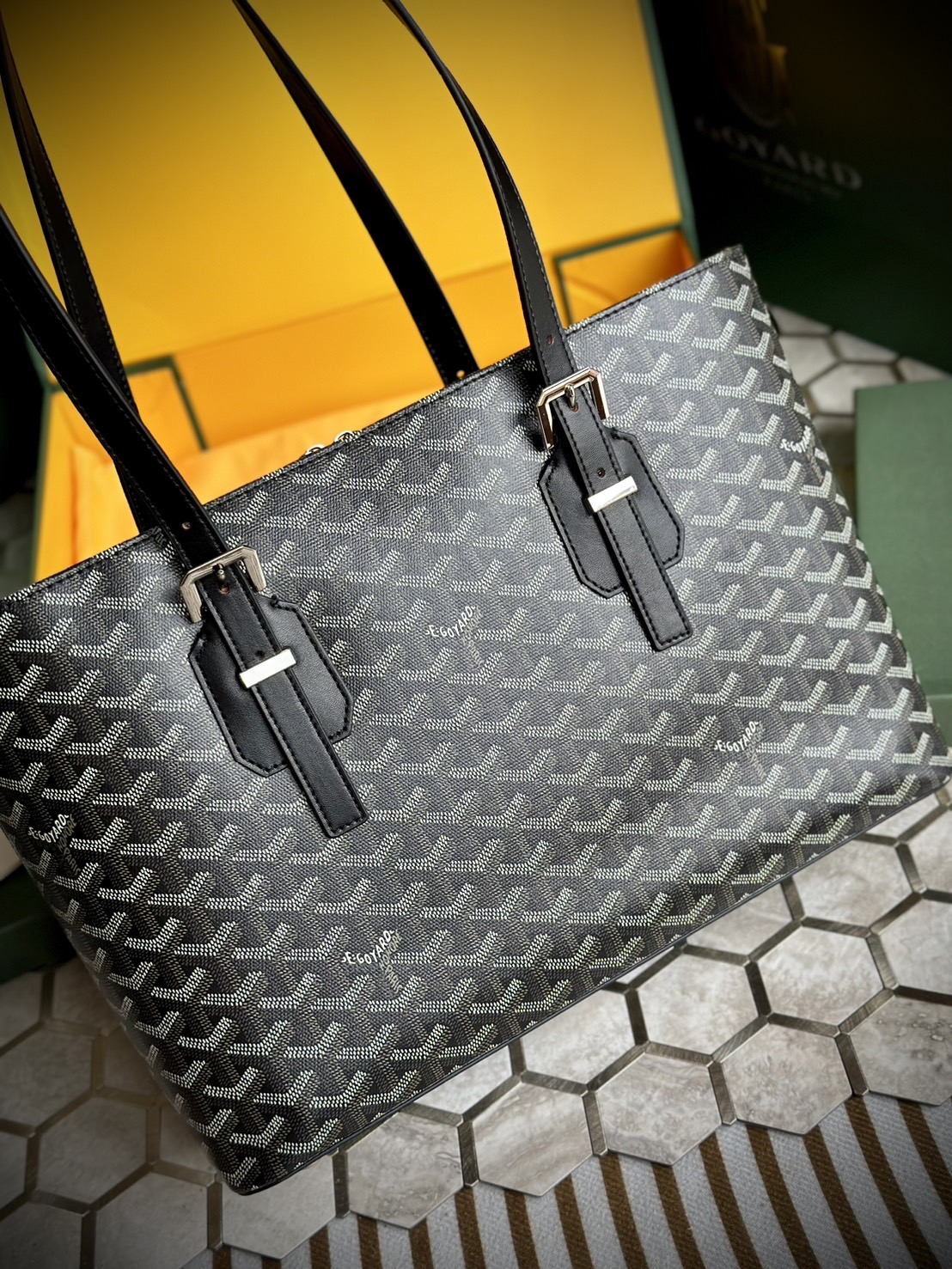 GOYARD Goyardine Sac Marie Galante MM / GOYARD Tote Bag กระเป๋าทรงโท้ทจุของได้เยอะ งานสวยเนี๊ยบ เกรดออริ สลับแท้ 1:1 ใช้ต่างประเทศได้