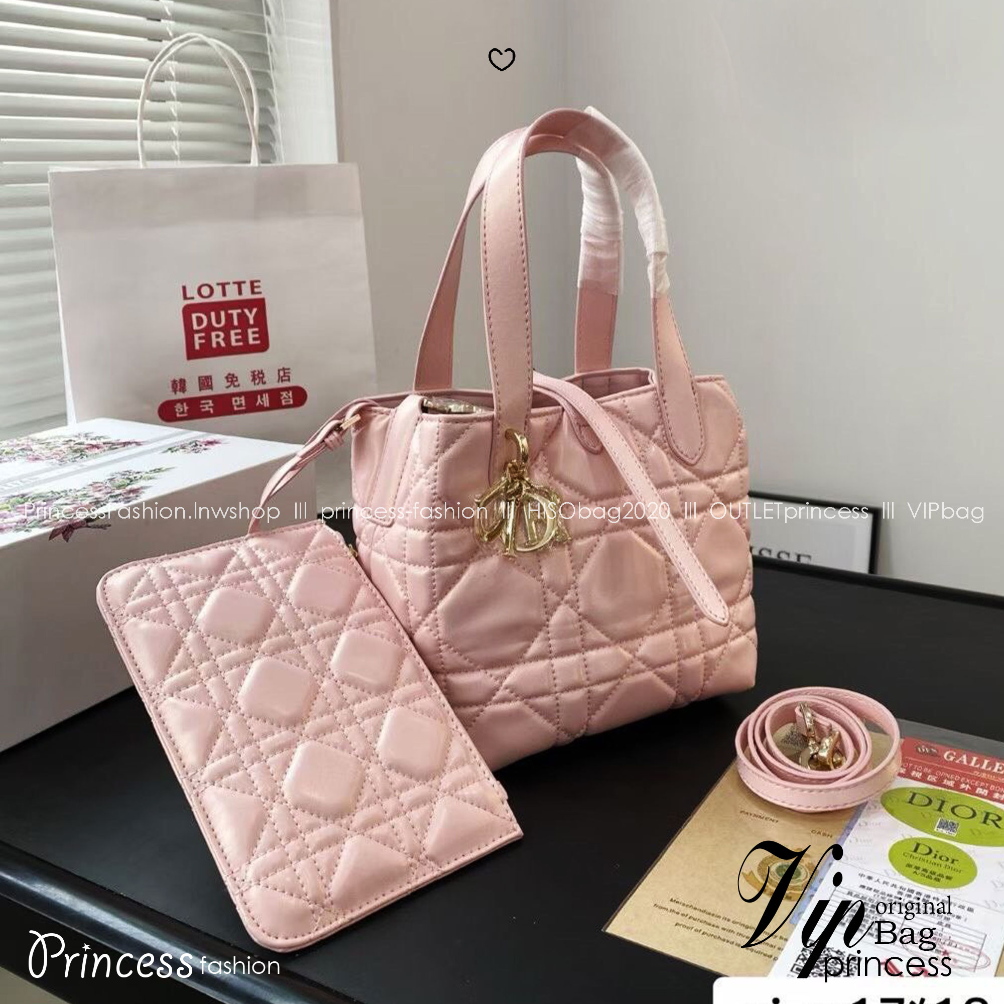 Dior Small Dior Toujours vertical tote bag 18cm กระเป๋าสะพายทรงบัคเก็ตไซส์ใหม่กะทัดรัด คลาสสิคหนังสวยหรูหราเกินราคา ดีไซน์นุ่มนวลทันสมัย