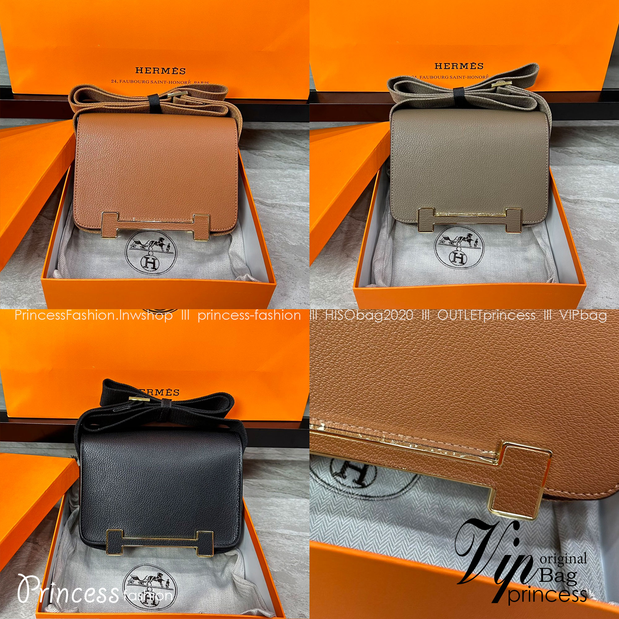 HERMES Chevre Mysore Geta Messenger Bag 20cm กระเป๋าทรงกล่องแมสเซ็นเจอร์แบรนด์หรู เอกลักษณ์ของความสง่างาม เกรดออริ สลับแท้ 1:1 ใช้งานต่างประเทศได้